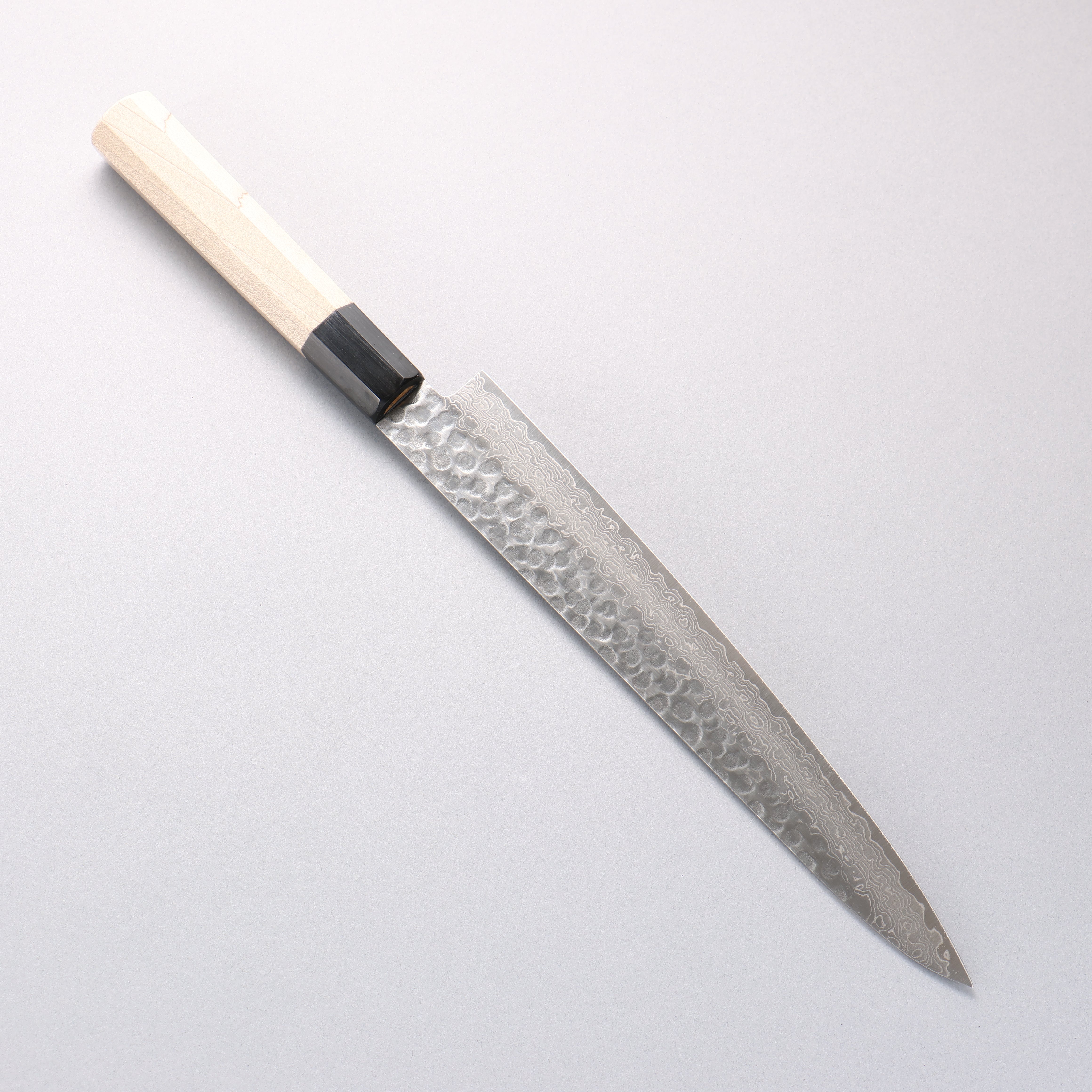 堺 孝行 AUS10 45層ダマスカス 筋引包丁 240mm 朴柄 - 清助刃物