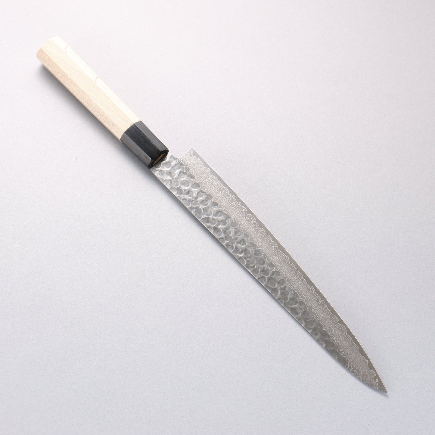 堺 孝行 AUS10 45層ダマスカス 筋引包丁 240mm 朴柄 - 清助刃物