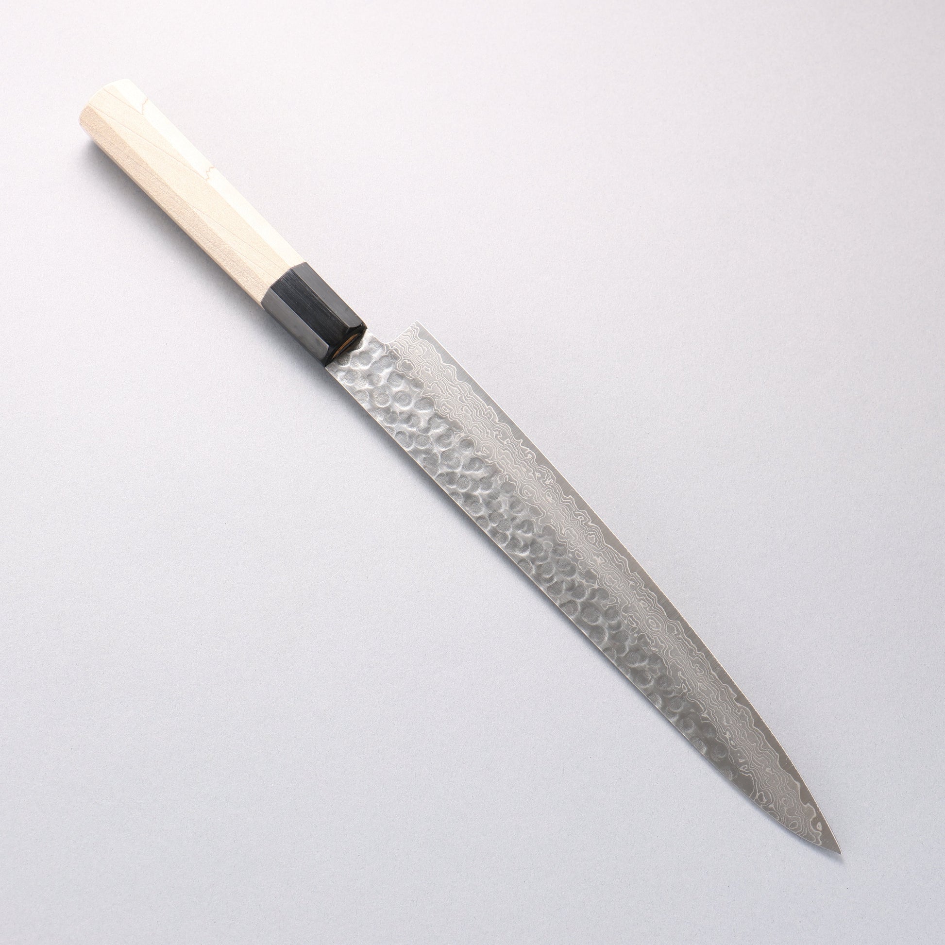 堺 孝行 AUS10 45層ダマスカス 筋引包丁 240mm 朴柄 - 清助刃物