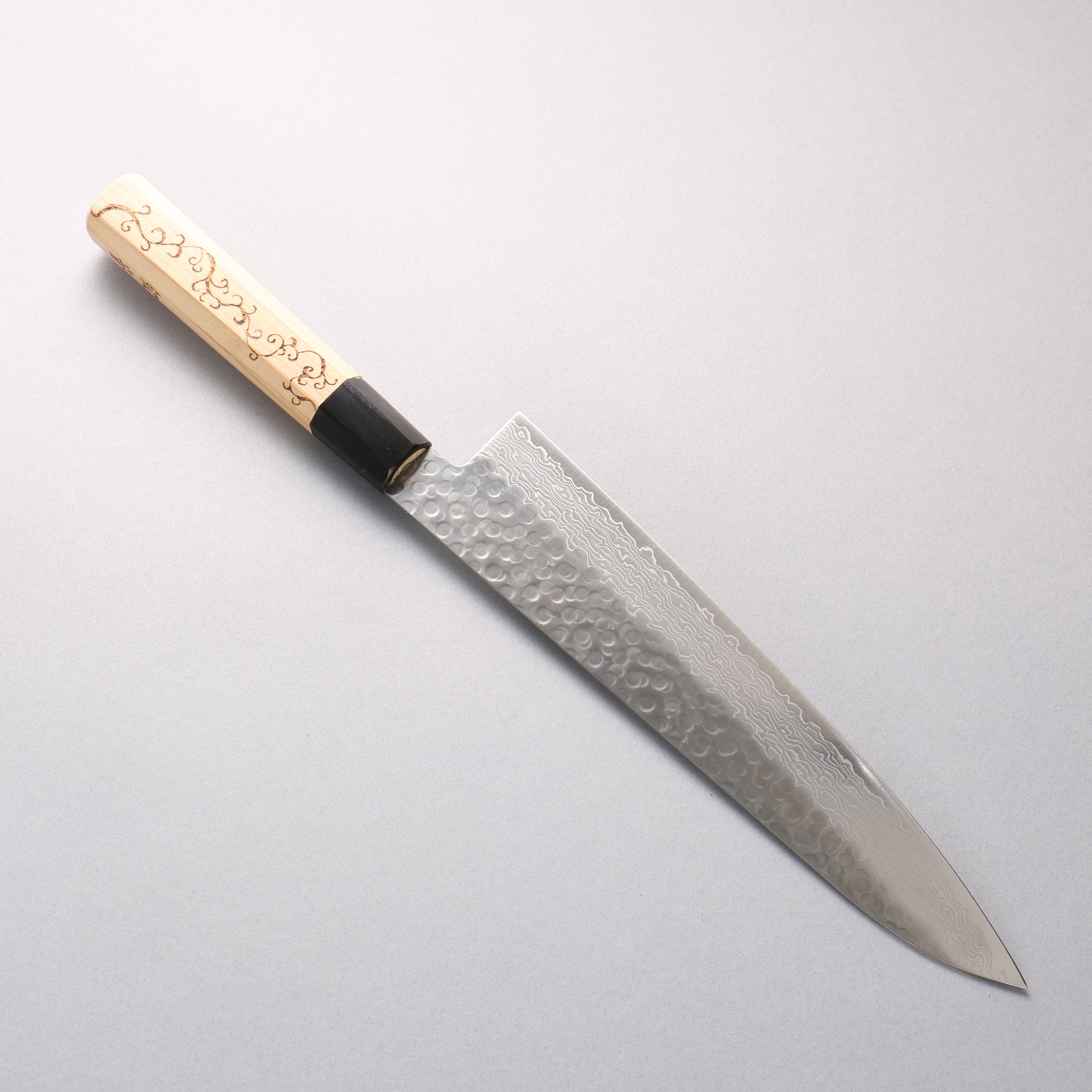 堺 孝行 V金10号 33層ダマスカス 牛刀包丁 240mm 朴柄 - 清助刃物