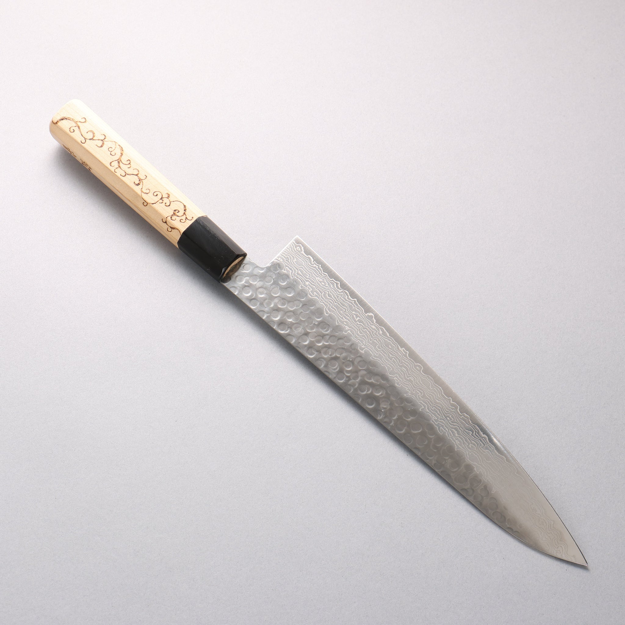 堺 孝行 V金10号 33層ダマスカス 牛刀包丁 240mm 朴柄 - 清助刃物
