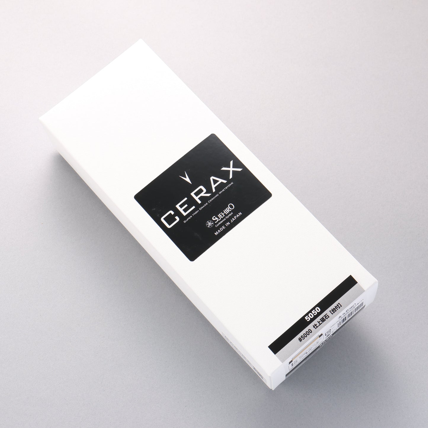末広 CERAX 5050 薄青 仕上砥石 (ゴム足PC台付) #5000 - 清助刃物