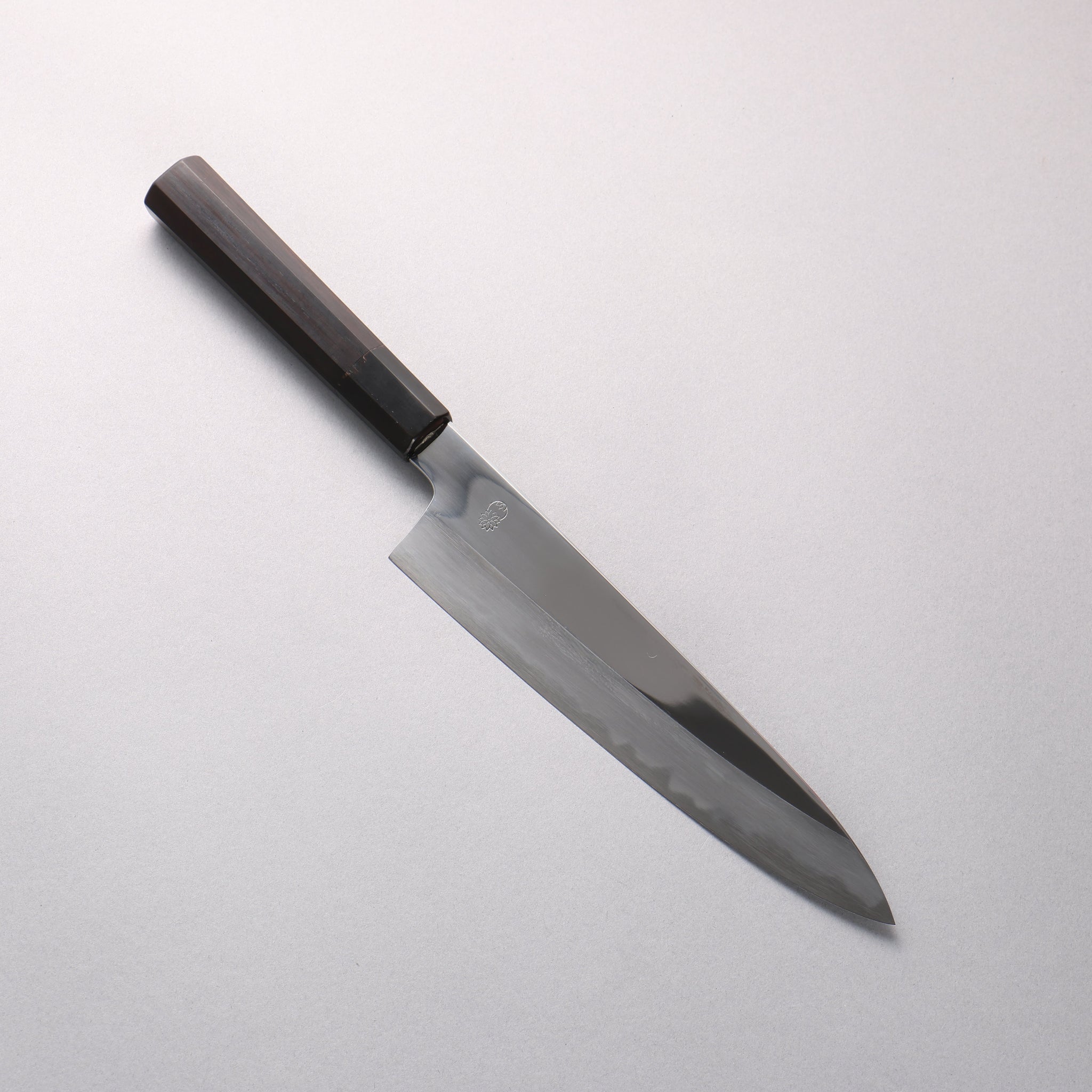 重陽 青一鋼 鏡面仕上げ 牛刀包丁 210mm 黒檀 (口輪：黒水牛)柄 - 清助刃物
