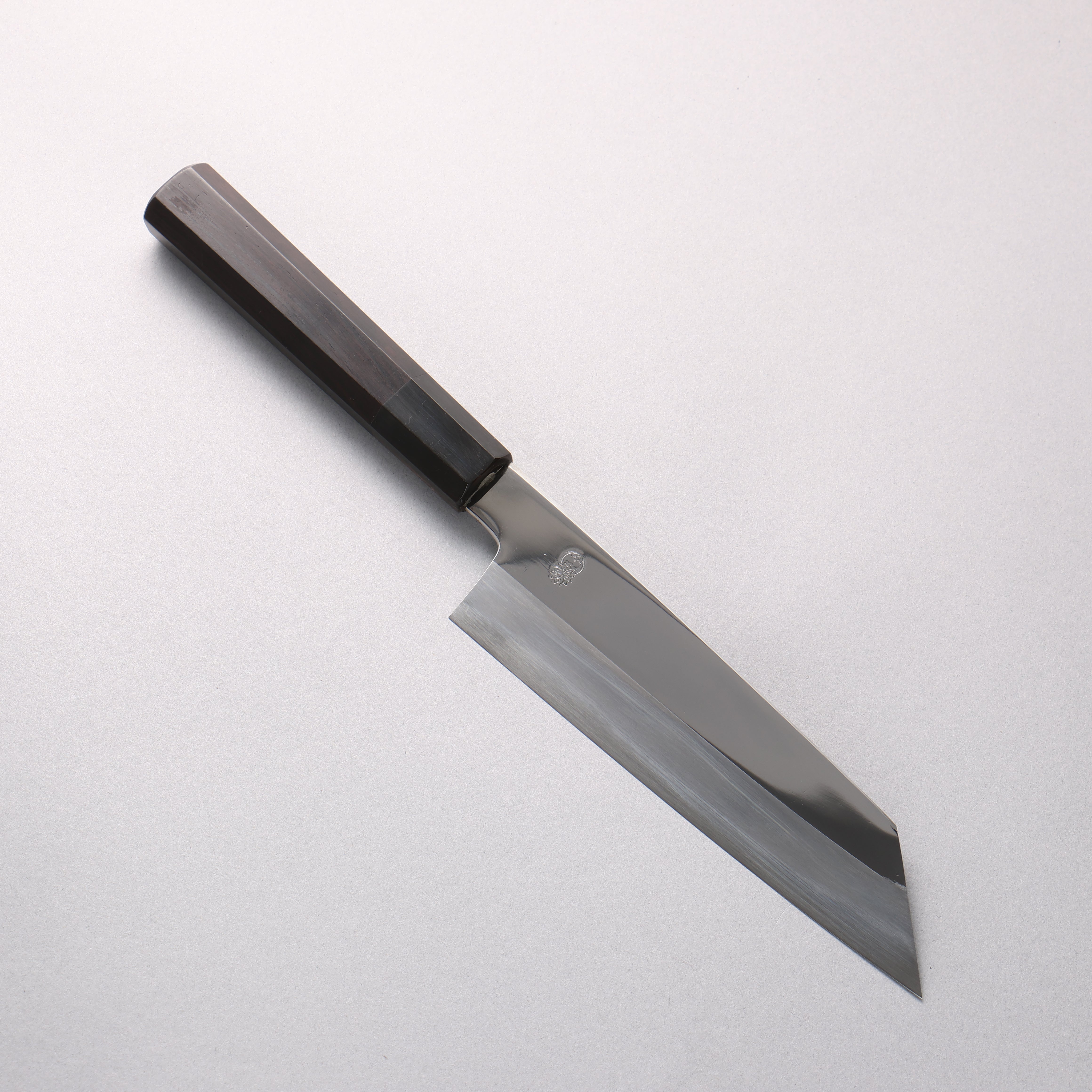 重陽 青一鋼 鏡面仕上げ 切付三徳包丁 180mm 黒檀 (口輪：黒水牛)柄 - 清助刃物