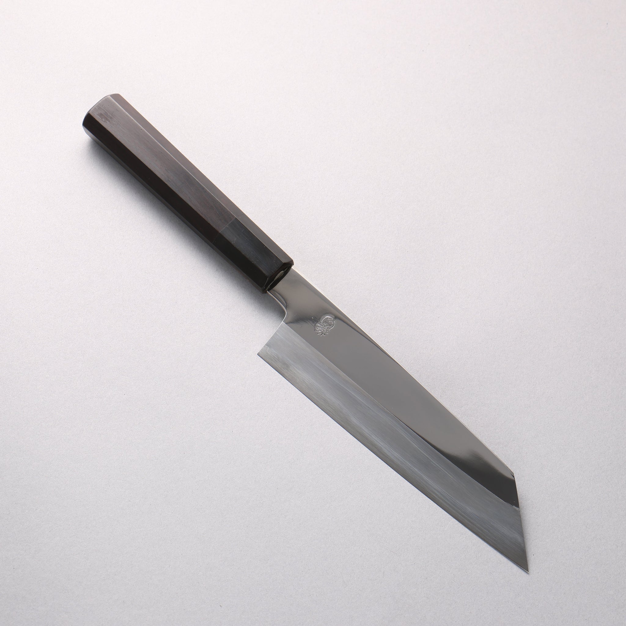 重陽 青一鋼 鏡面仕上げ 切付三徳包丁 180mm 黒檀 (口輪：黒水牛)柄 - 清助刃物