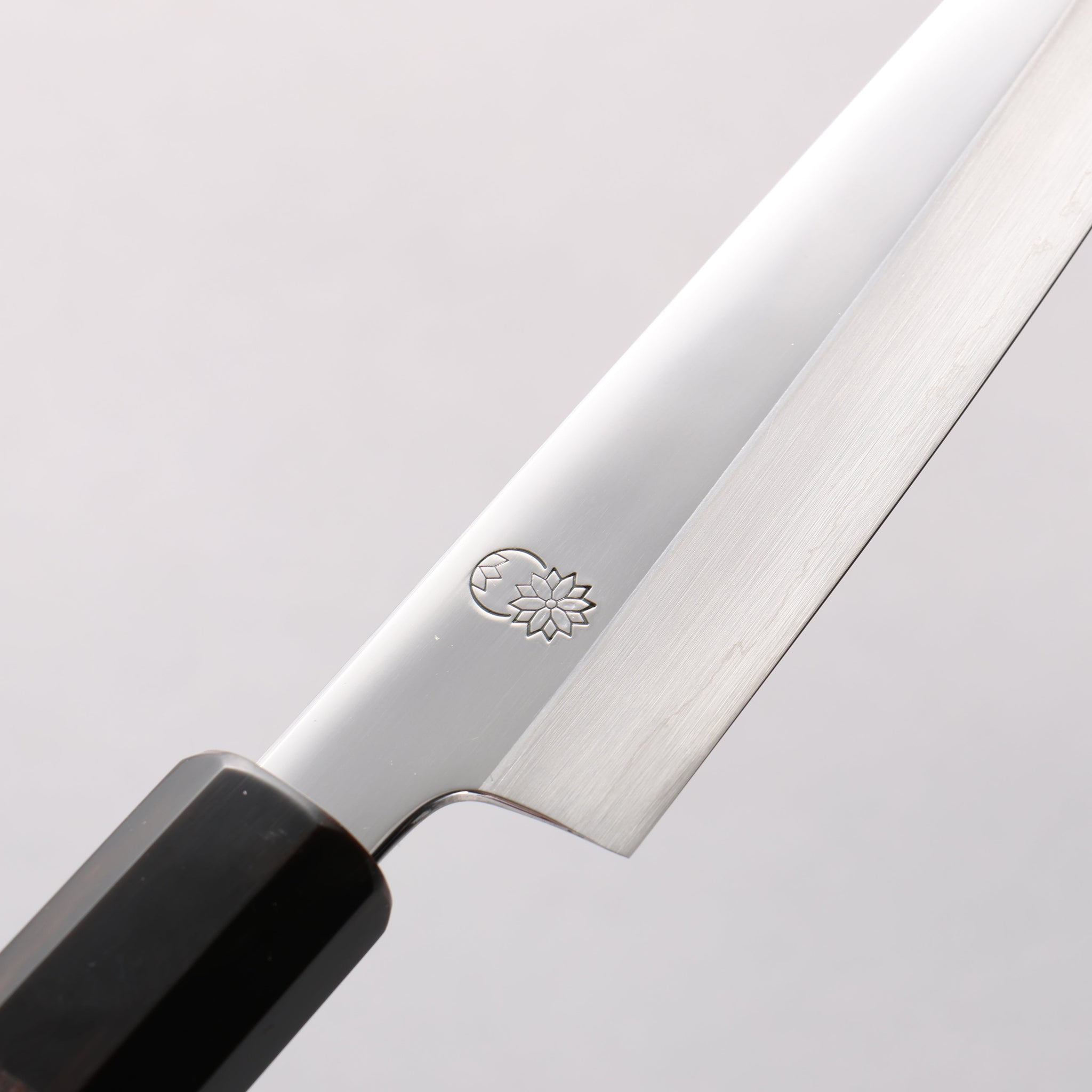 重陽 銀三鋼 鏡面仕上げ ペティーナイフ 135mm 黒檀 (口輪：黒水牛)柄 - 清助刃物