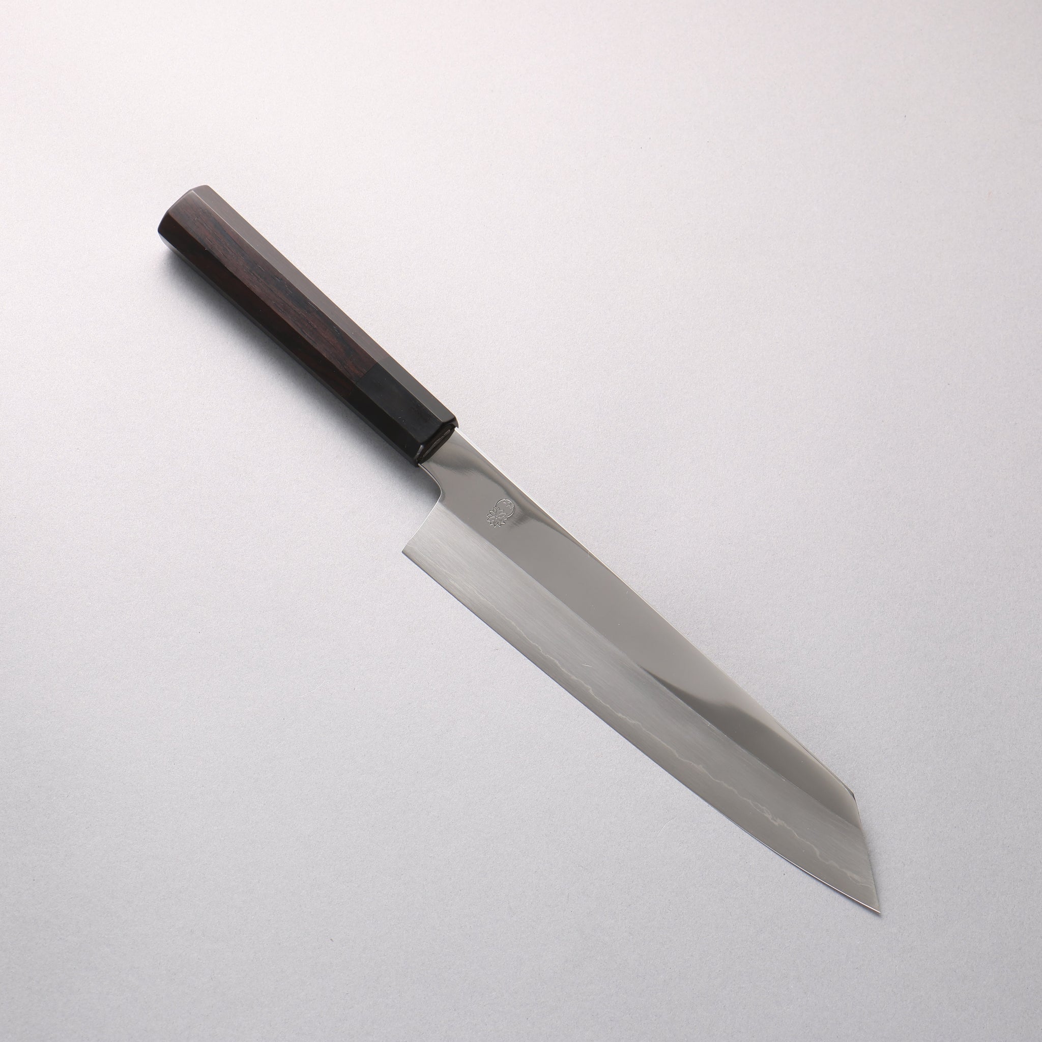 重陽 銀三鋼 鏡面仕上げ 切付牛刀包丁 210mm 黒檀 (口輪：黒水牛)柄 - 清助刃物