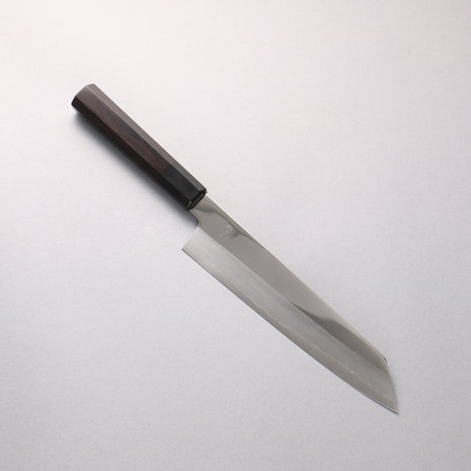 重陽 銀三鋼 鏡面仕上げ 切付牛刀包丁 210mm 黒檀 (口輪：黒水牛)柄 - 清助刃物