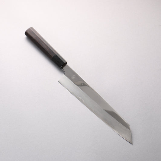 重陽 銀三鋼 鏡面仕上げ 切付牛刀包丁 240mm 黒檀 (口輪：黒水牛)柄 - 清助刃物