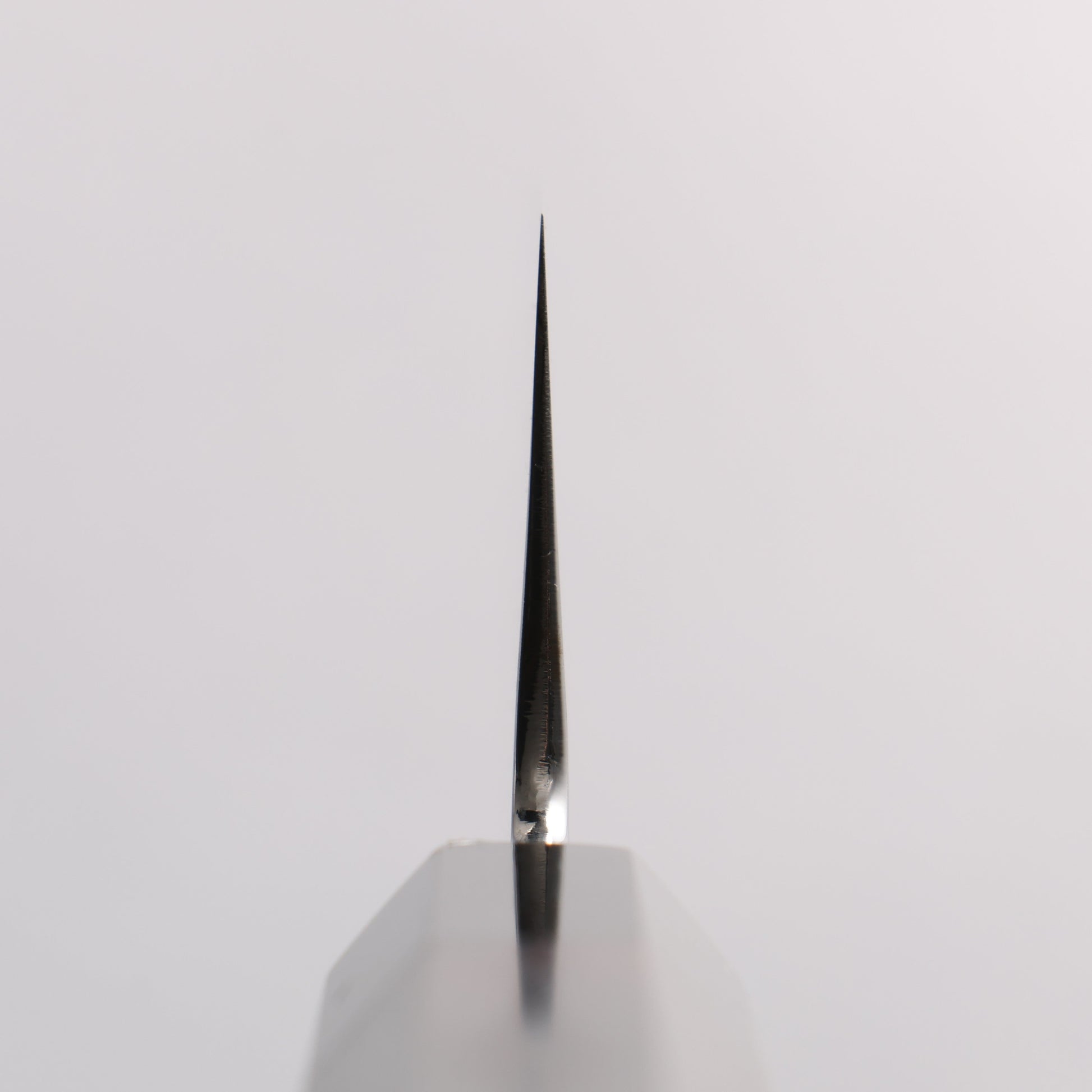 重陽 銀三鋼 鏡面仕上げ 切付牛刀包丁 240mm 黒檀　(口輪：黒水牛)柄