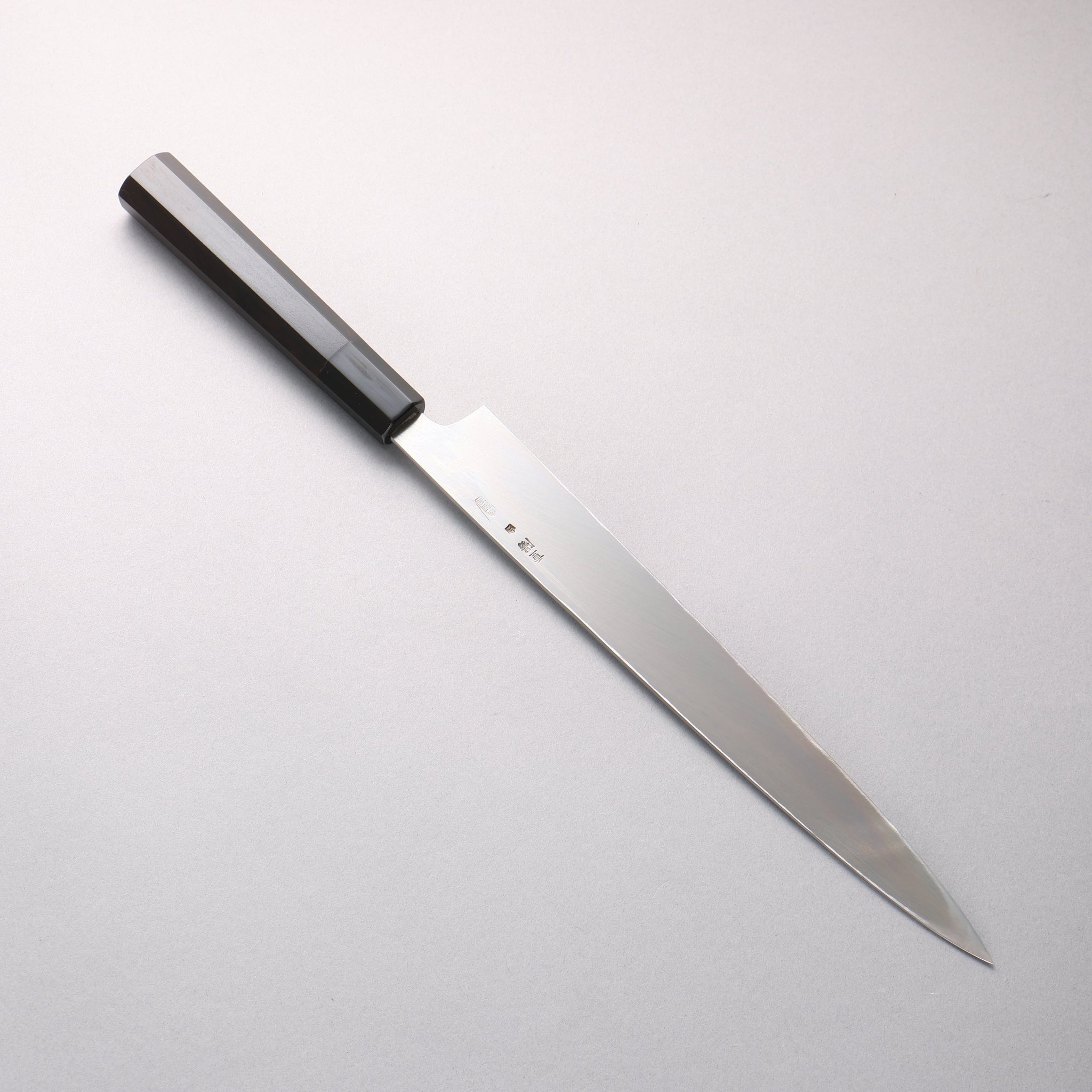 重陽 白鋼 鏡面仕上げ 柳刃包丁 270mm 黒檀 (口輪：黒水牛)柄 - 清助刃物