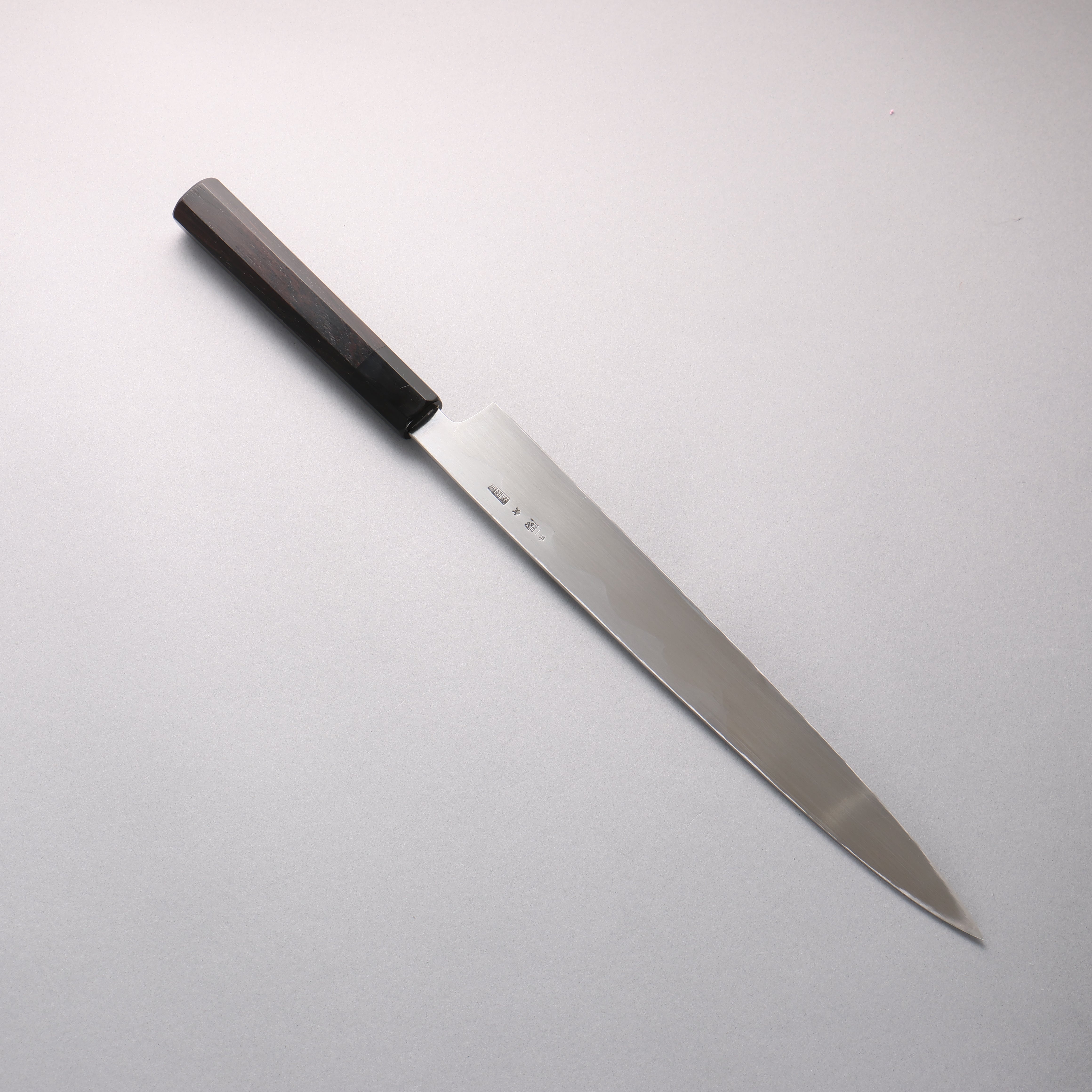 重陽 青一鋼 鏡面仕上げ 柳刃包丁 300mm 黒檀 (口輪：黒水牛)柄 - 清助刃物