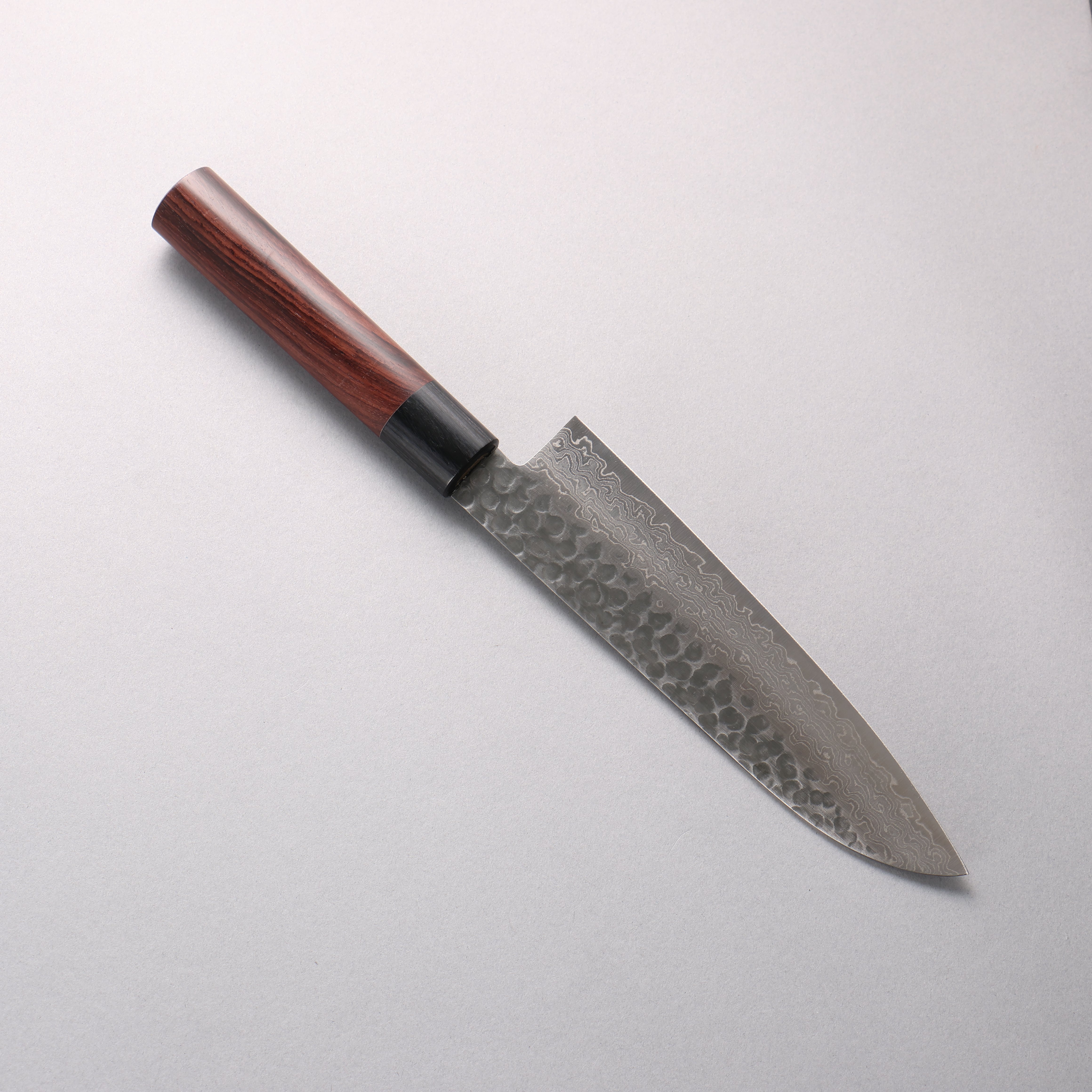 堺 孝行 AUS10 45層ダマスカス 三徳包丁 180mm 紫檀柄 - 清助刃物
