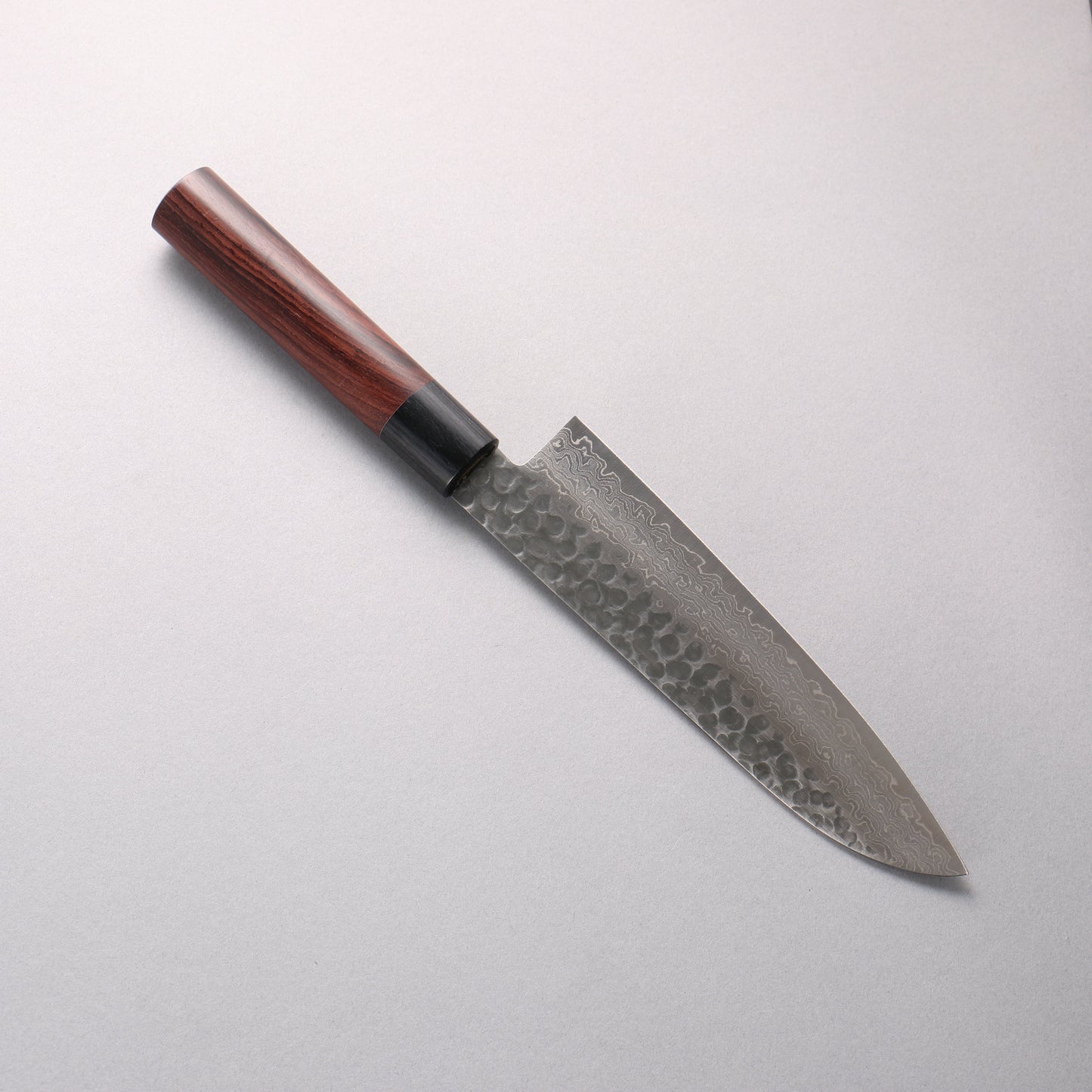 堺 孝行 AUS10 45層ダマスカス 三徳包丁 180mm 紫檀柄 - 清助刃物
