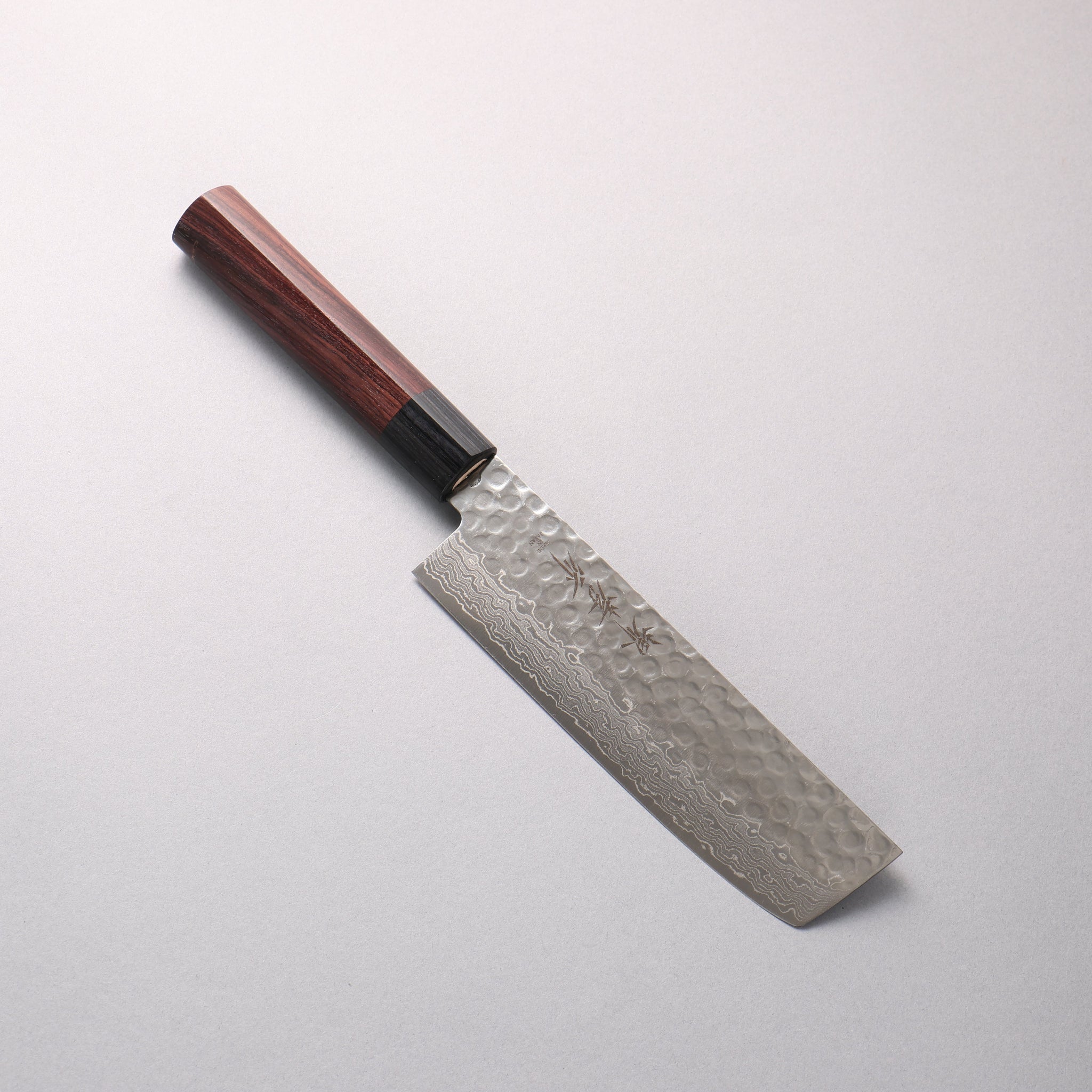 堺 孝行 AUS10 45層ダマスカス 菜切包丁 160mm 紫檀柄 - 清助刃物