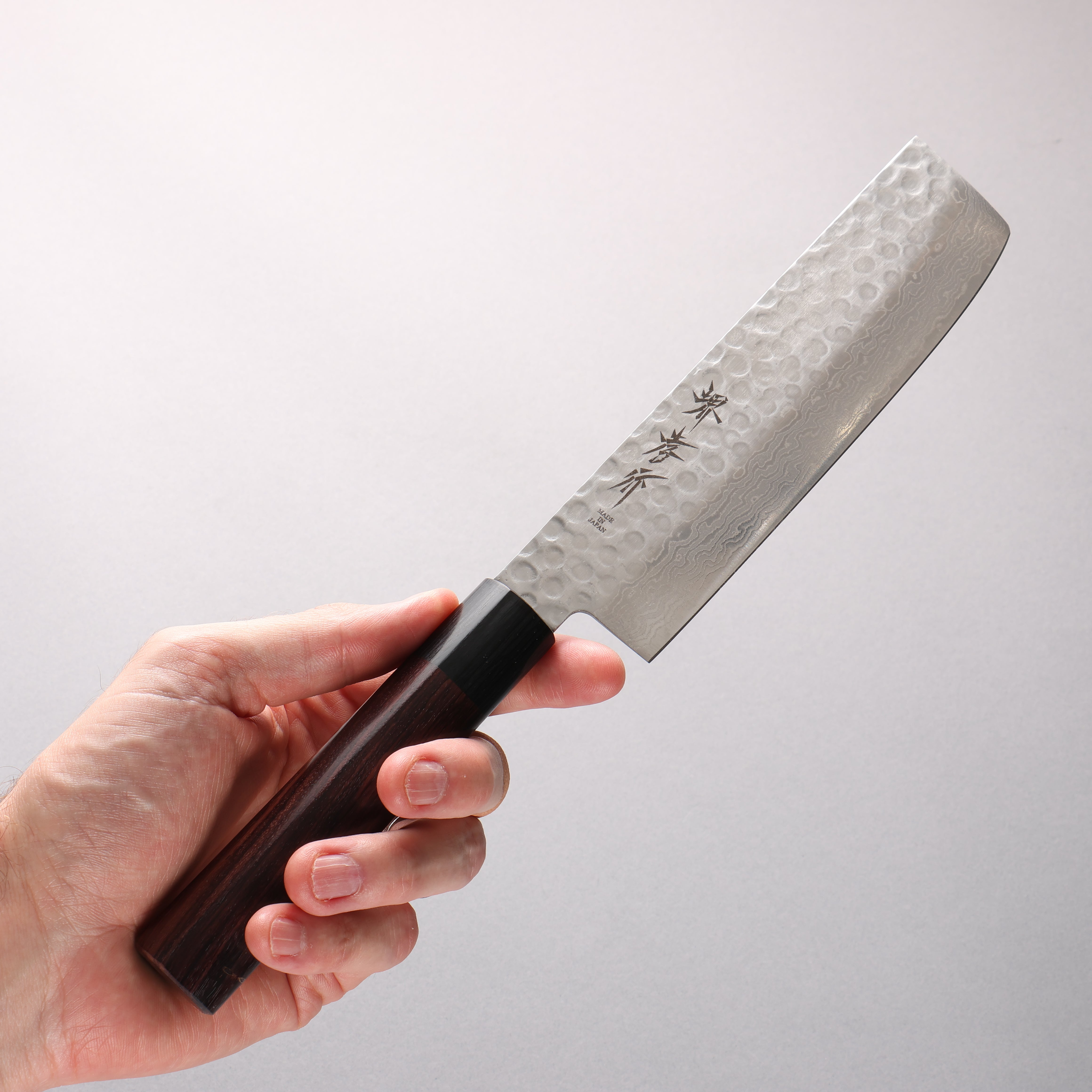 堺 孝行 AUS10 45層ダマスカス 菜切包丁 160mm 紫檀柄 - 清助刃物