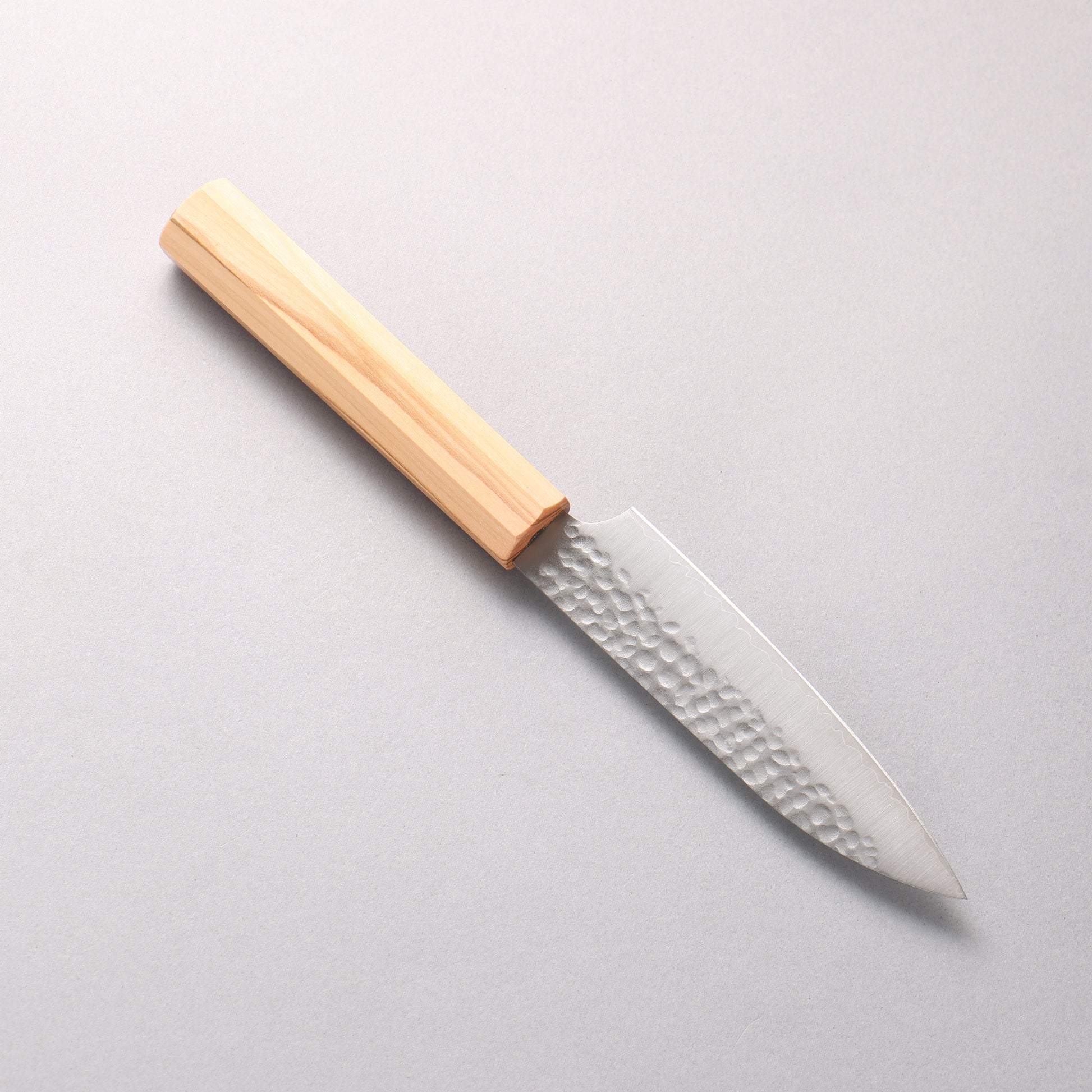 翁流 V金10号 鎚目 ペティーナイフ 120mm オリーブの木柄