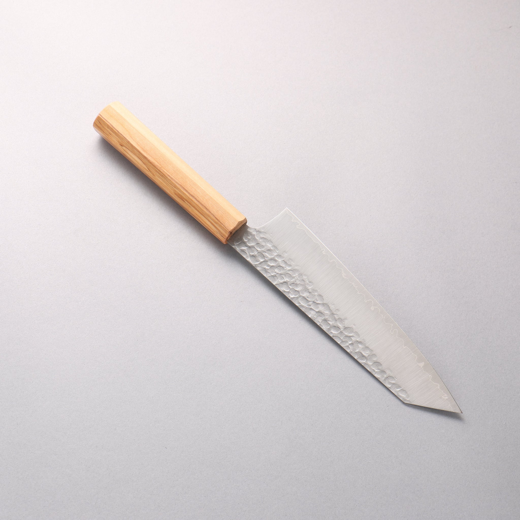 翁流 V金10号 鎚目 切付牛刀包丁 180mm オリーブの木柄 - 清助刃物