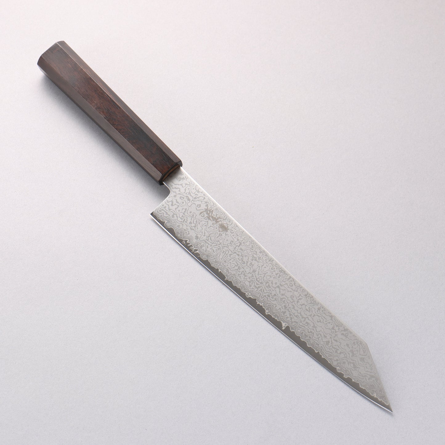 寛丈 V金10号 ダマスカス 切付牛刀包丁 210mm 黒檀柄