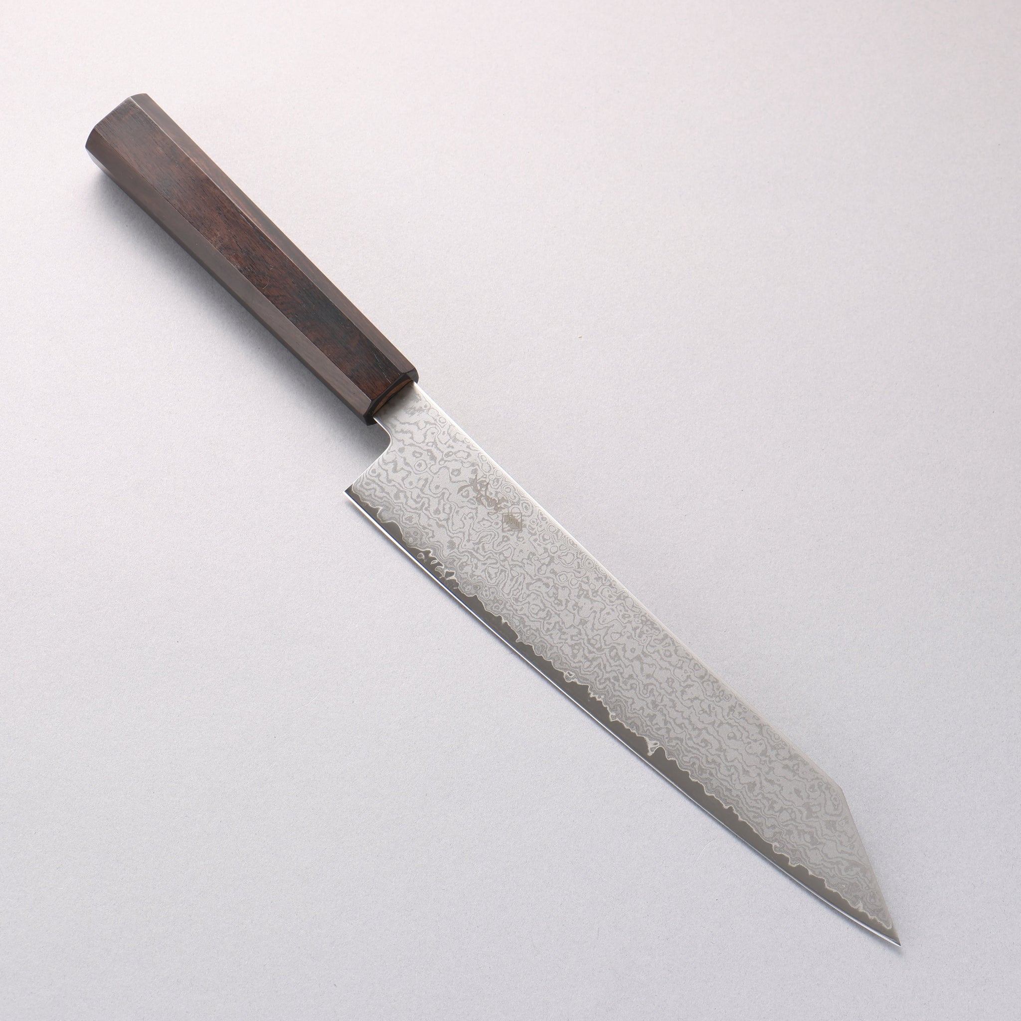 寛丈 V金10号 ダマスカス 切付牛刀包丁 210mm 黒檀柄 - 清助刃物
