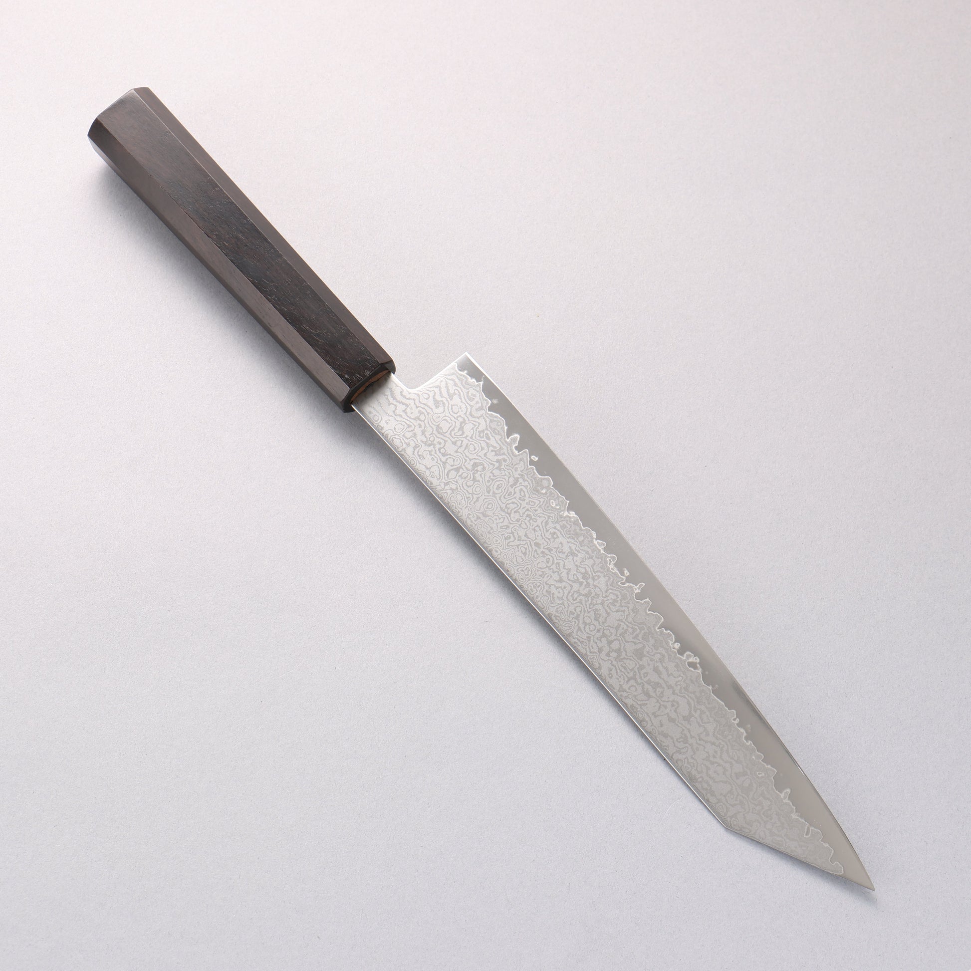 寛丈 V金10号 ダマスカス 切付牛刀包丁 210mm 黒檀柄