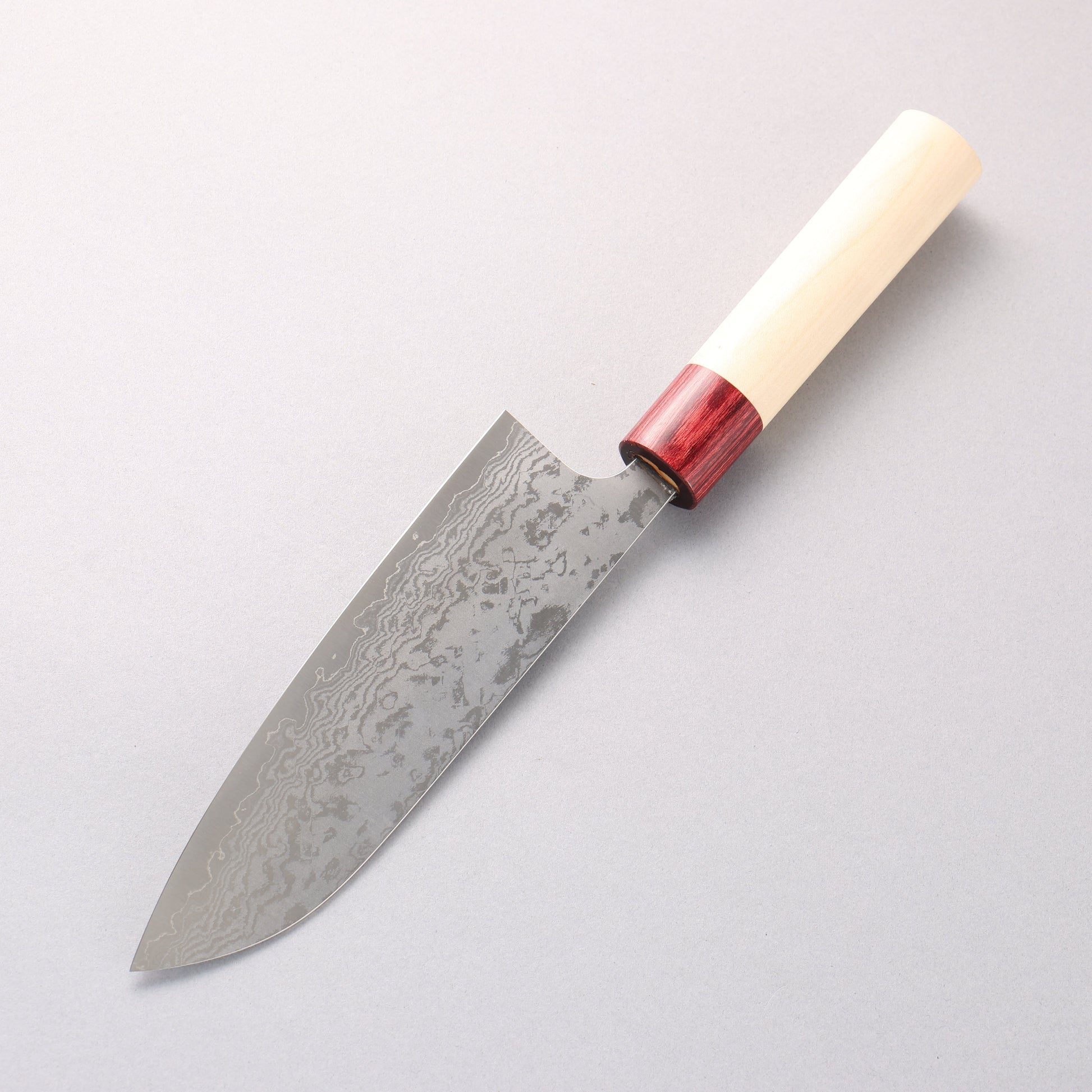 昌景 霧 V金10号 ダマスカス 三徳包丁 170mm 朴柄 - 清助刃物