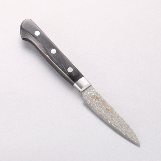 堺 孝行 AUS10 45層 鏡面仕上げ ダマスカス ペティーナイフ 80mm - 清助刃物