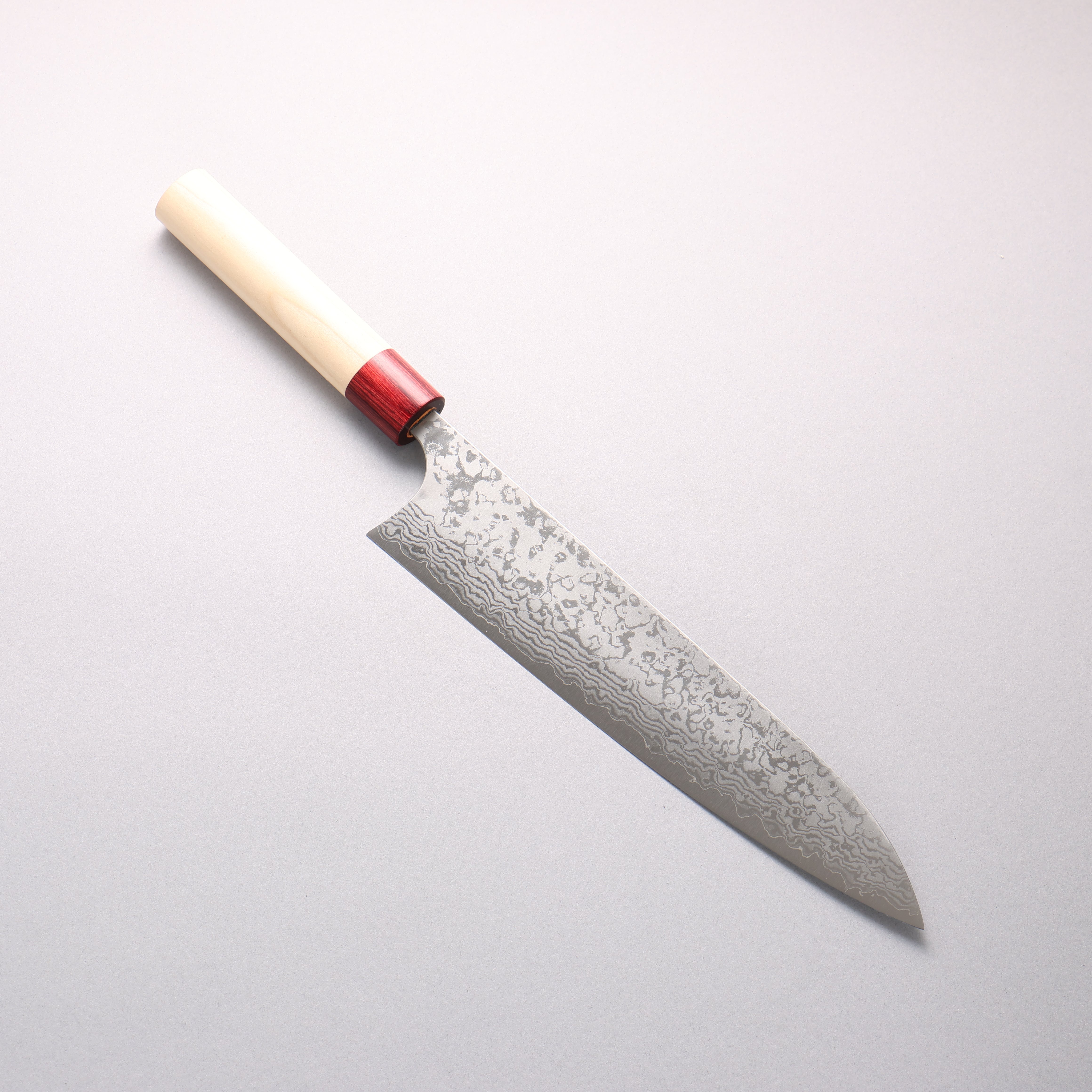 昌景 霧 V金10号 ダマスカス 牛刀包丁 240mm 朴柄 - 清助刃物