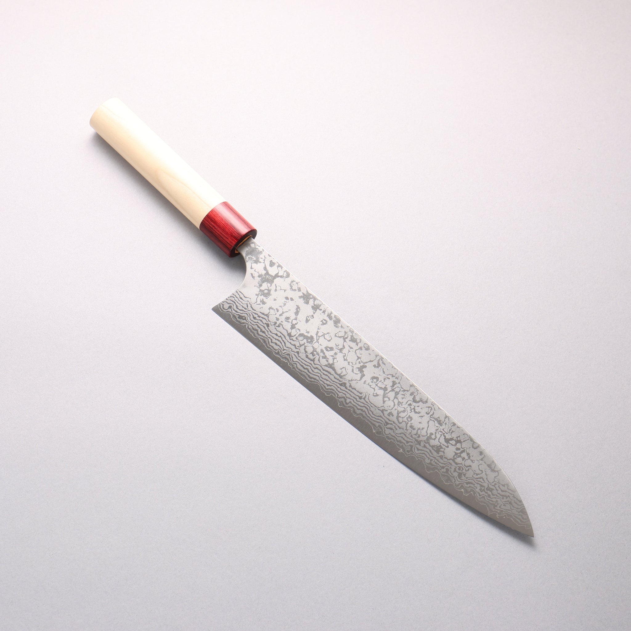 昌景 霧 V金10号 ダマスカス 牛刀包丁 240mm 朴柄 - 清助刃物