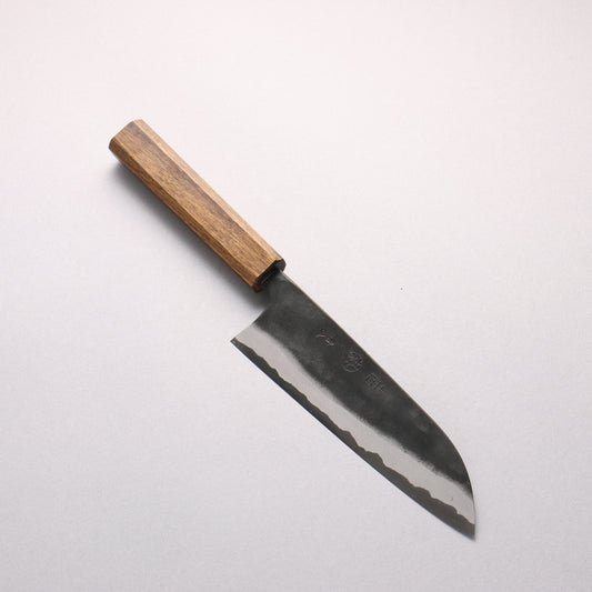 進藤恭平 青紙 黒仕上げ 三徳包丁 170mm 樫漆塗り柄 - 清助刃物