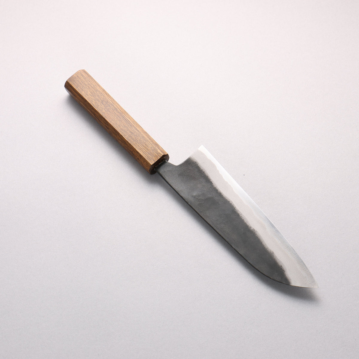 進藤恭平 青紙 黒仕上げ 三徳包丁 170mm 樫漆塗り柄 - 清助刃物
