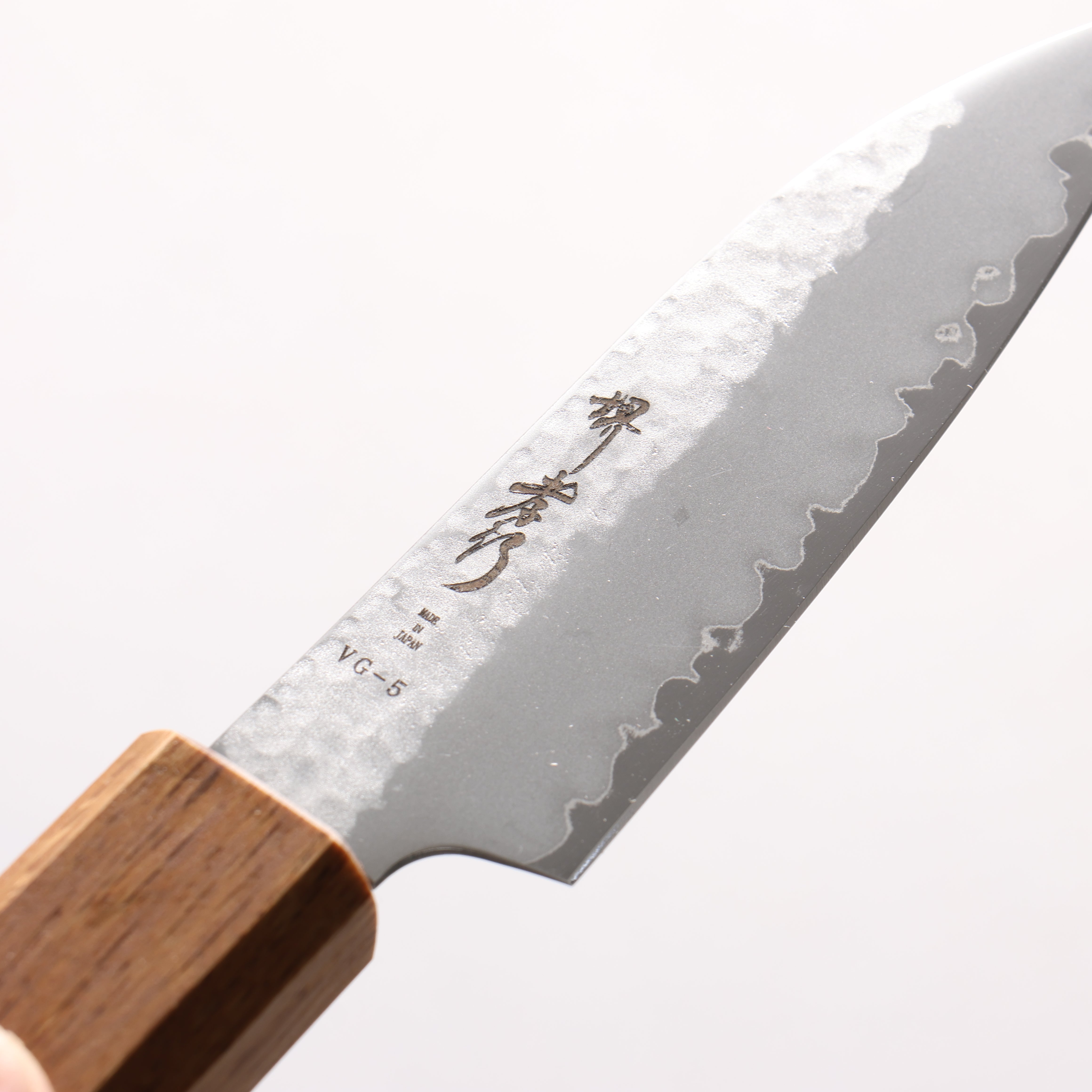 堺 孝行 V金5号 鎚目 ペティーナイフ 90mm 樫柄 - 清助刃物