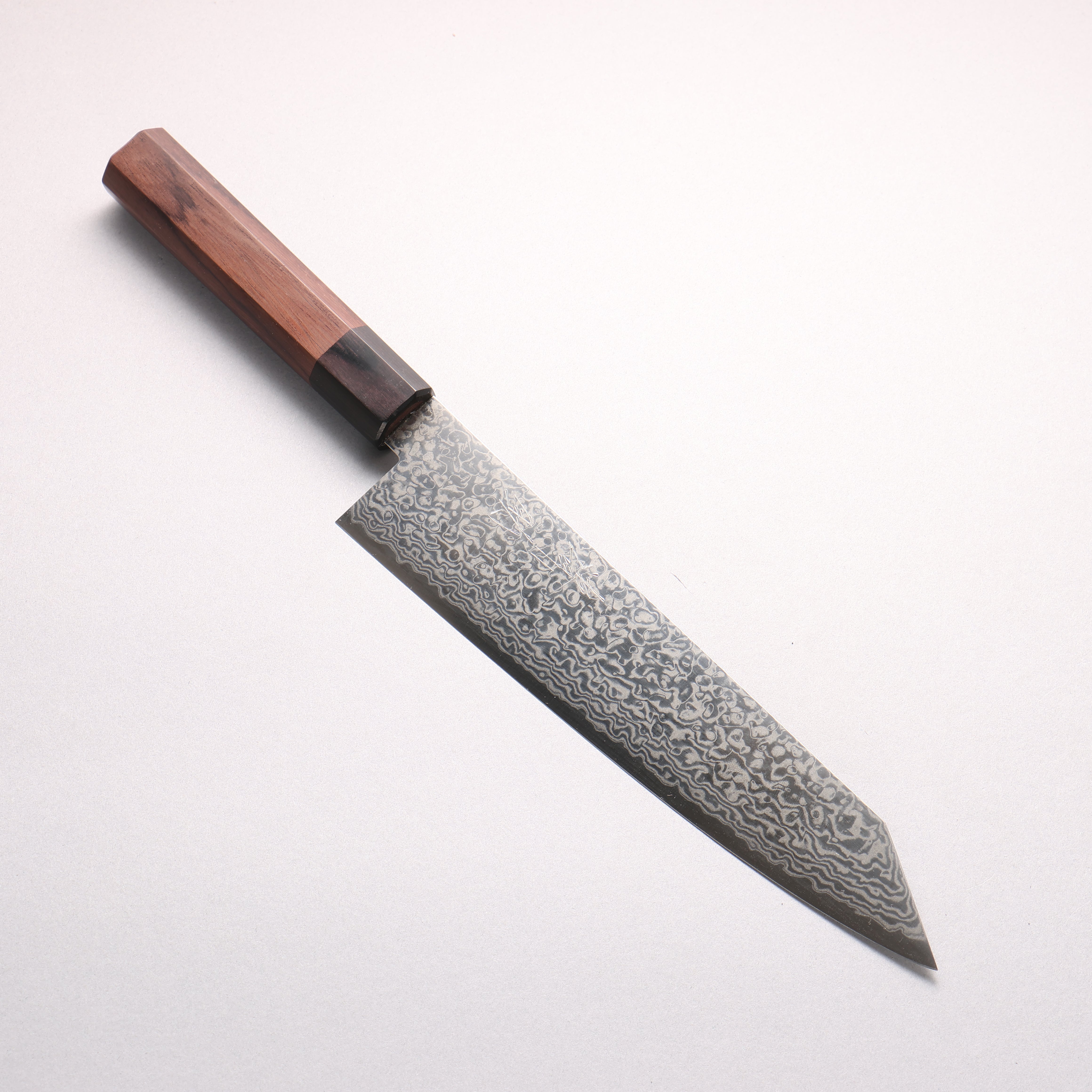清助 ZDP189 ダマスカス 切付牛刀包丁 210mm 紫檀 (口輪：黒合板)柄 - 清助刃物
