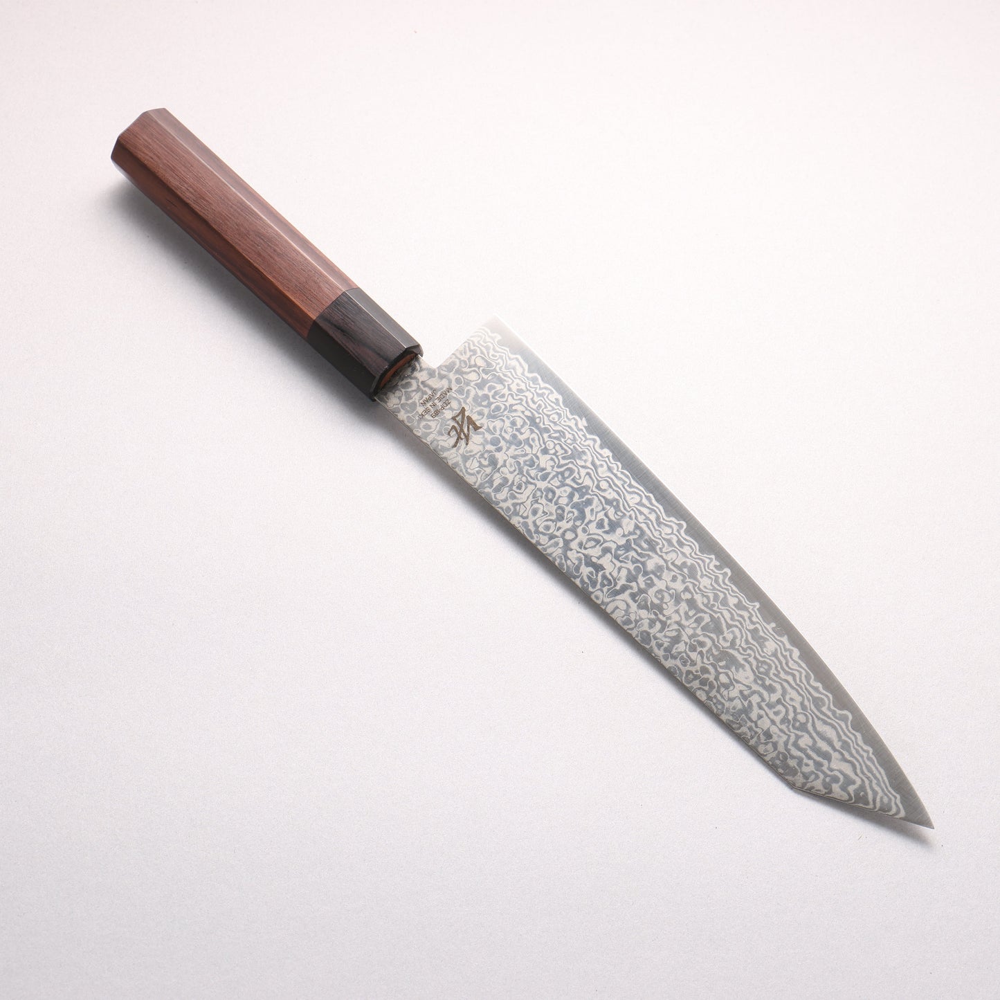 清助 ZDP189 ダマスカス 切付牛刀包丁 210mm 紫檀 (口輪：黒合板)柄
