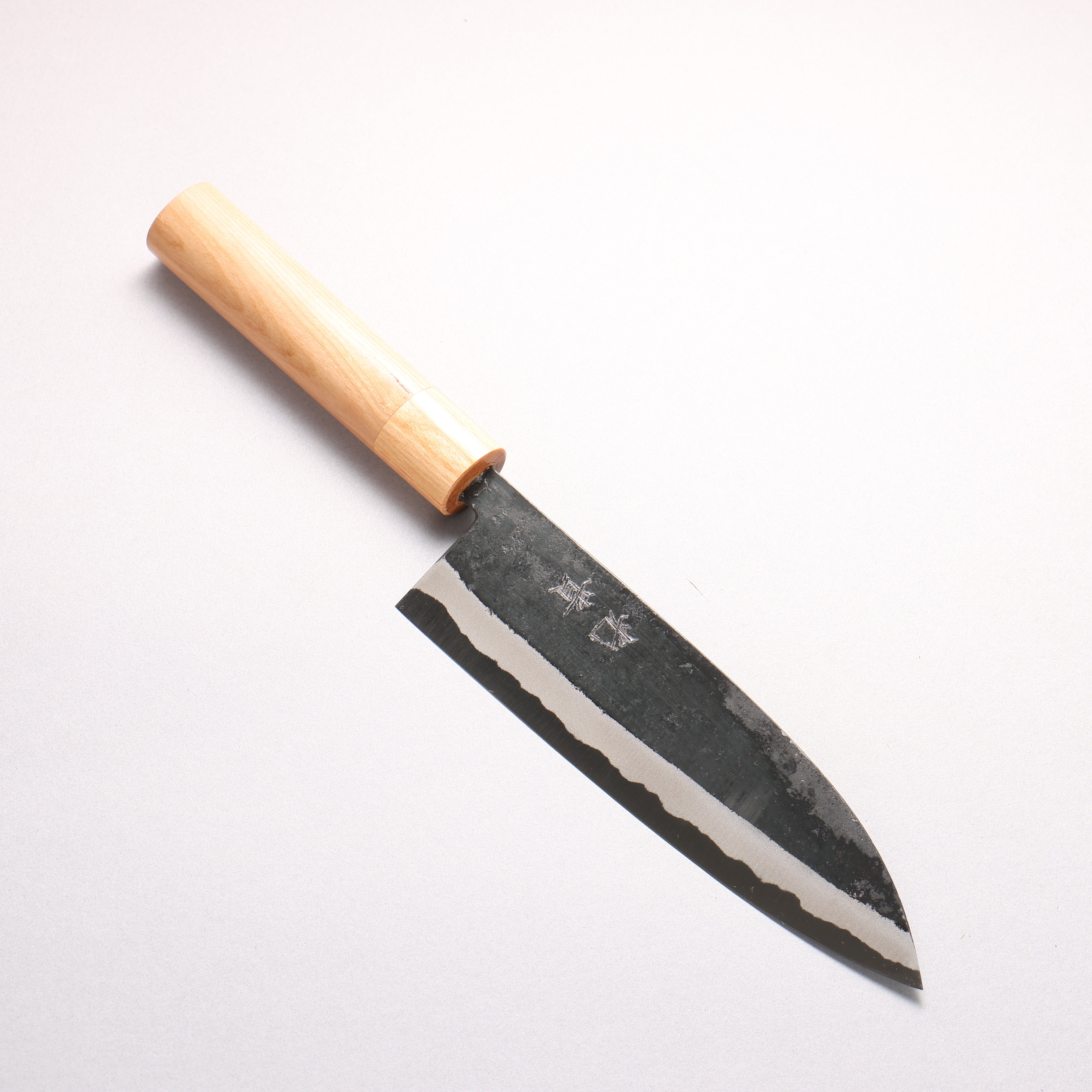 光貴 青ニ鋼 黒仕上げ 三徳包丁 180mm アメリカンチェリー柄 - 清助刃物