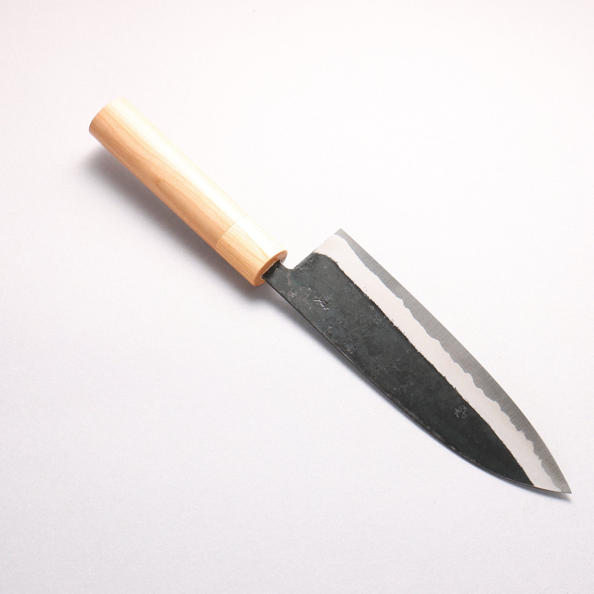 光貴 青ニ鋼 黒仕上げ 三徳包丁 180mm アメリカンチェリー柄