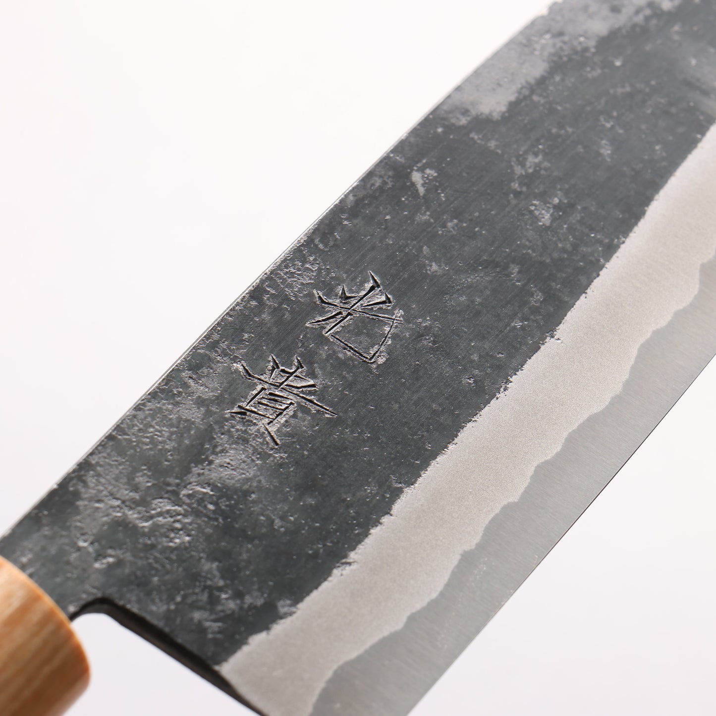 光貴 青ニ鋼 黒仕上げ 三徳包丁 180mm アメリカンチェリー柄