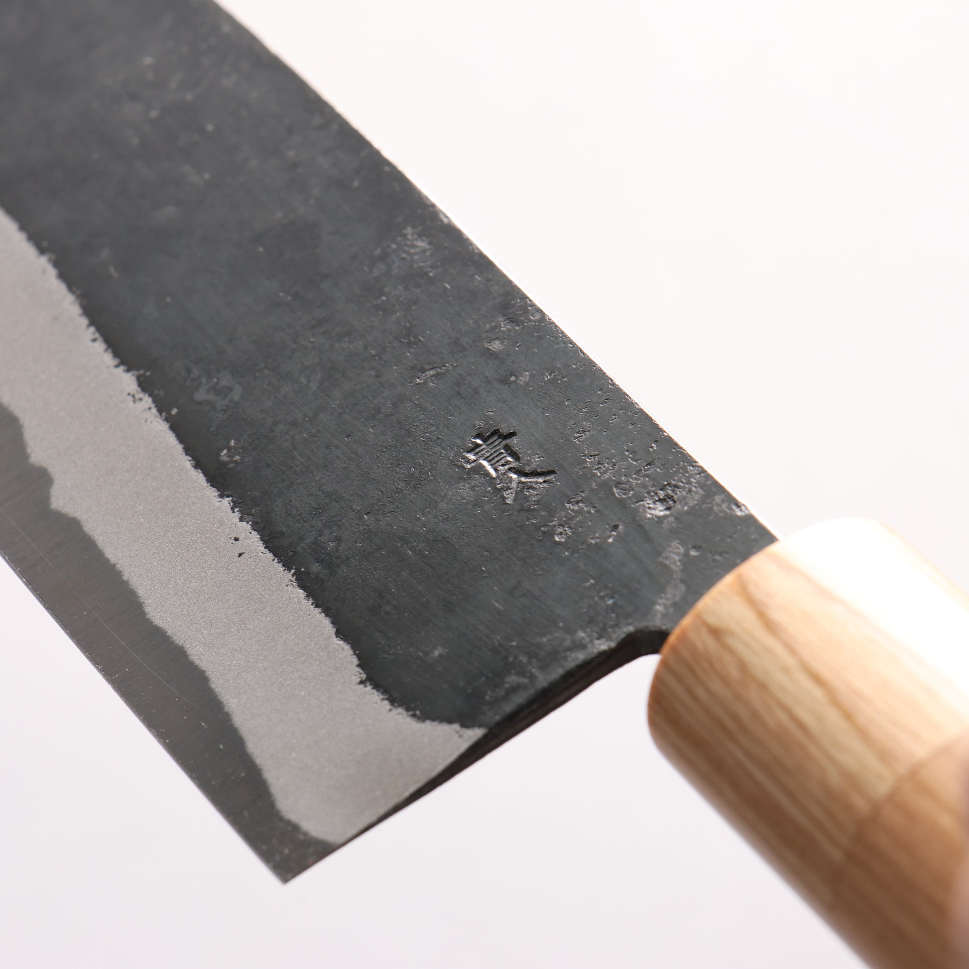 光貴 青ニ鋼 黒仕上げ 三徳包丁 180mm アメリカンチェリー柄