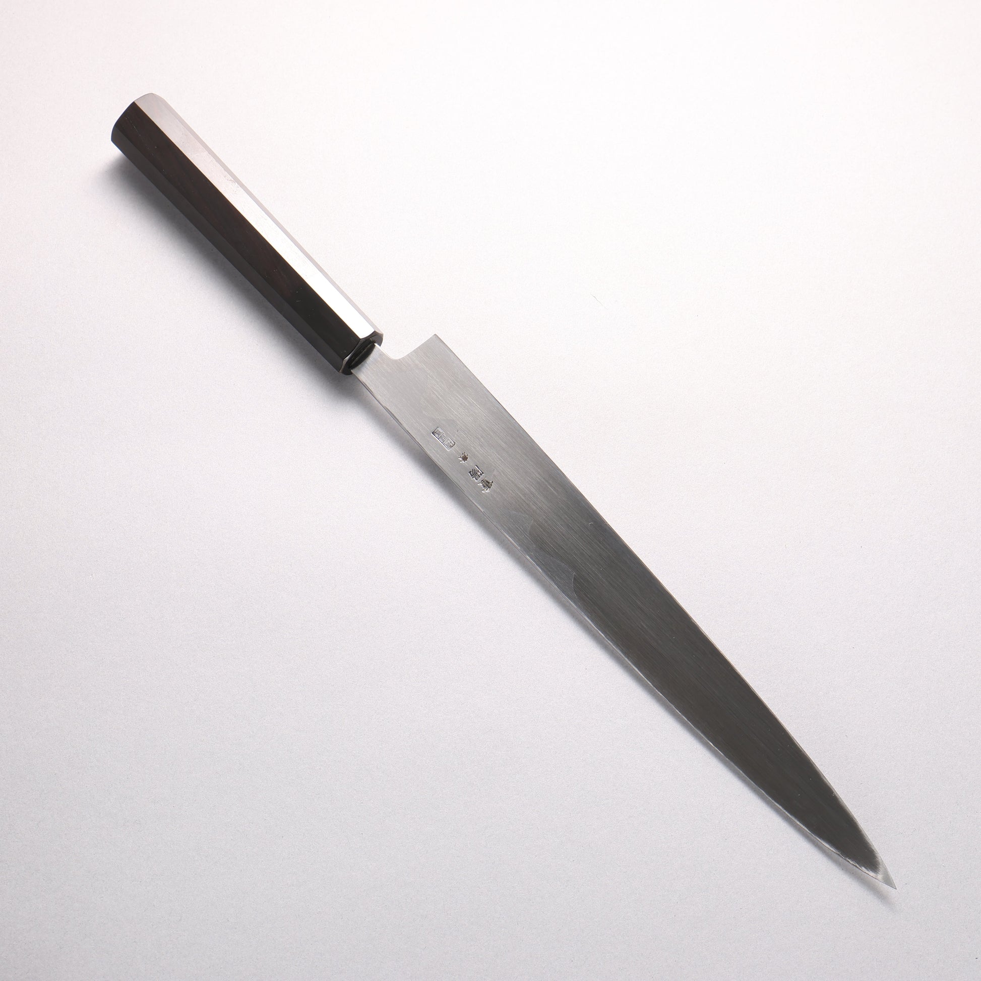重陽 青一鋼 鏡面仕上げ 柳刃包丁 270mm 黒檀　(口輪：黒水牛)柄