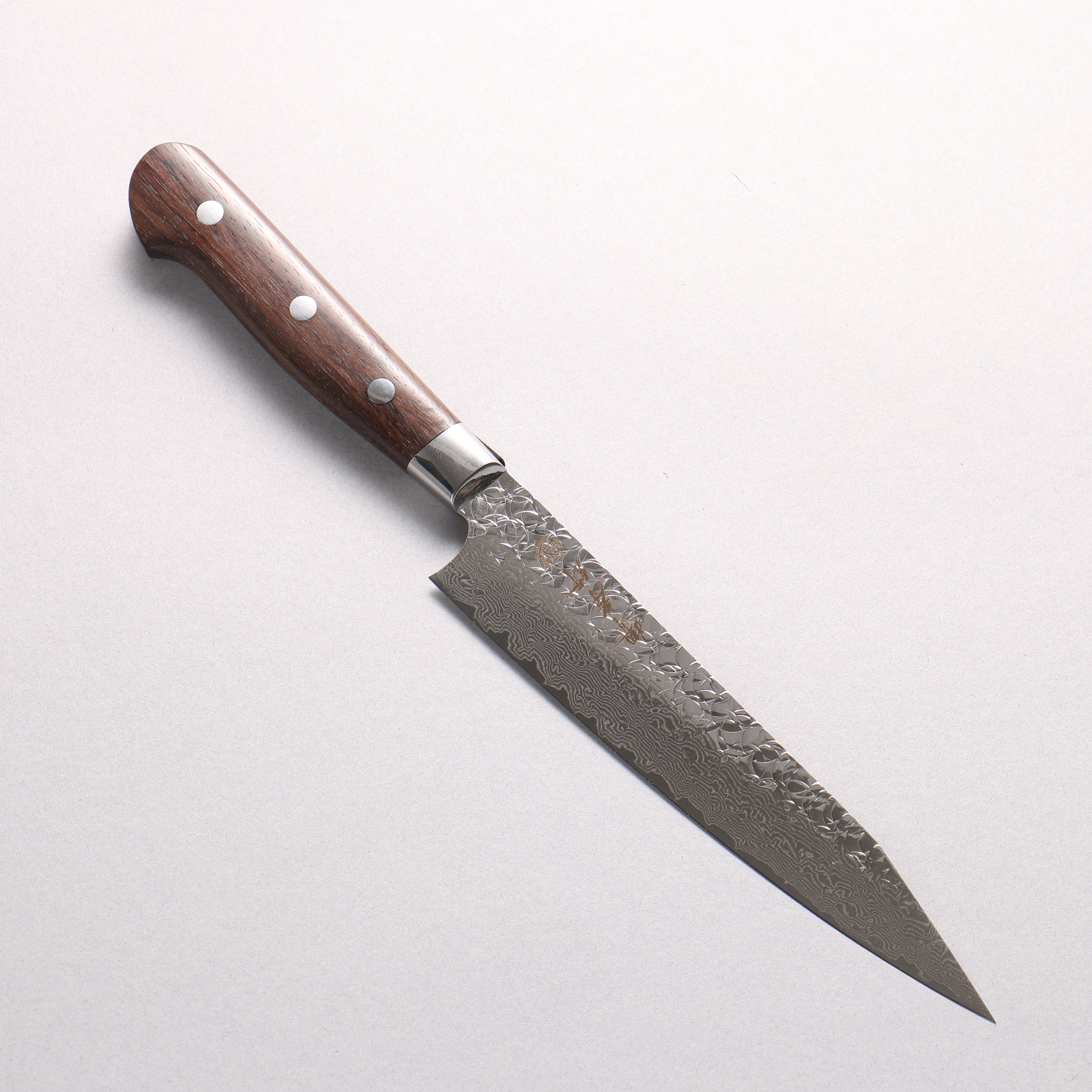 堺 孝行 SG2 鎚目 ダマスカス 磨き仕上げ 剣型ペティナイフ包丁 150mm 紫檀柄 - 清助刃物