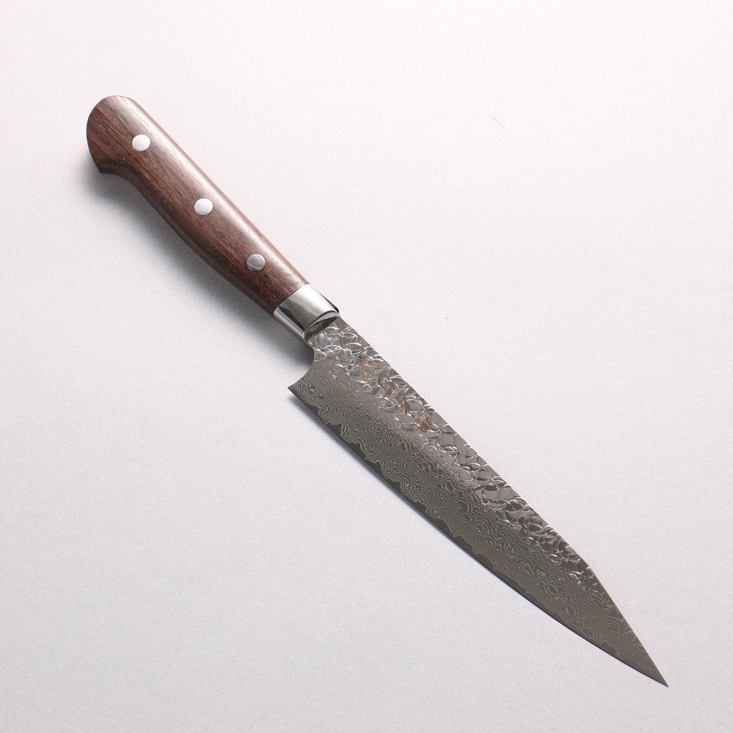 堺 孝行 SG2 鎚目 ダマスカス 磨き仕上げ 剣型ペティナイフ包丁 150mm 紫檀柄