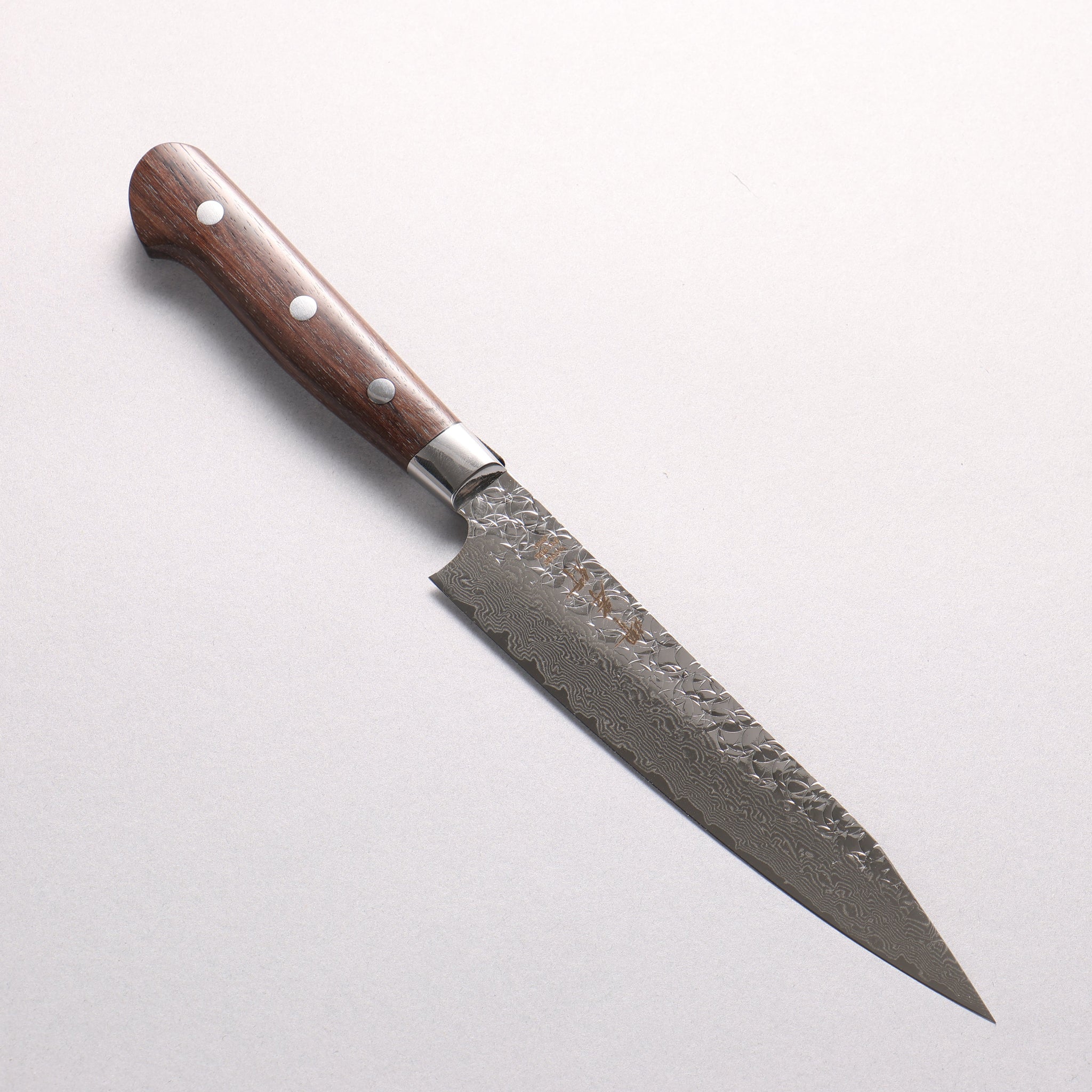 堺 孝行 SG2 鎚目 ダマスカス 磨き仕上げ 剣型ペティナイフ包丁 150mm 紫檀柄 - 清助刃物
