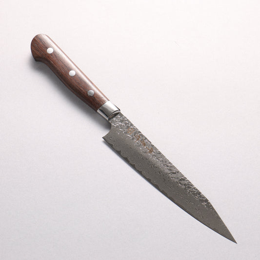 堺 孝行 SG2 鎚目 ダマスカス 磨き仕上げ 剣型ペティナイフ包丁 150mm 紫檀柄 - 清助刃物