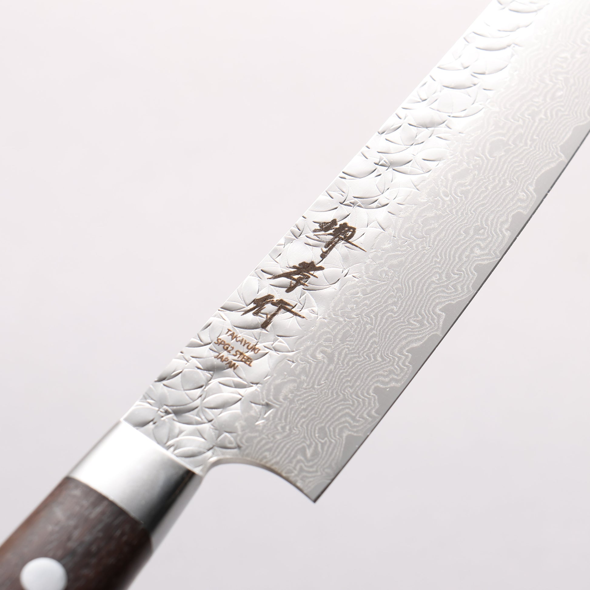 堺 孝行 SG2 鎚目 ダマスカス 磨き仕上げ 剣型ペティナイフ包丁 150mm 紫檀柄