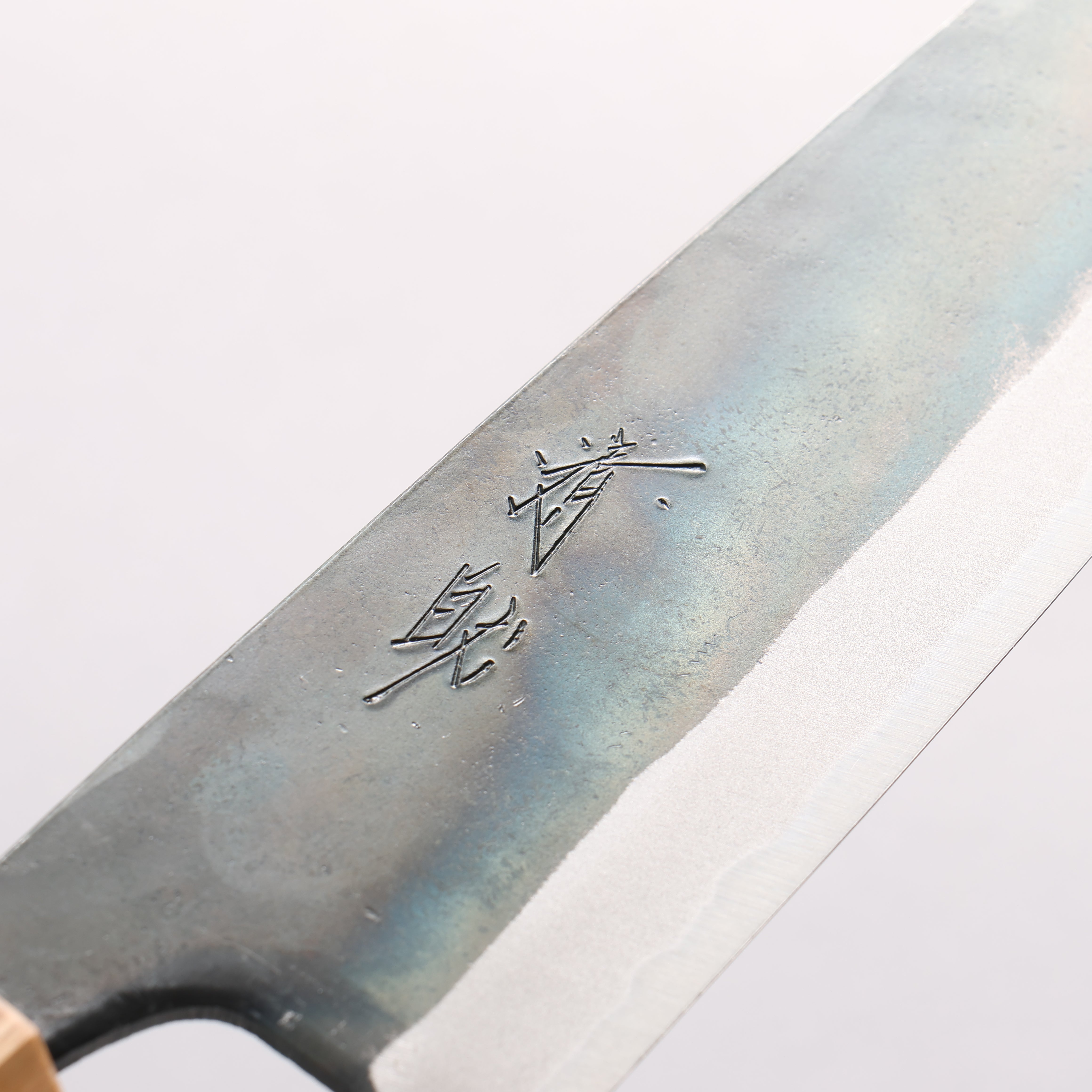清助 青一鋼 黒仕上げ 牛刀包丁 210mm 紫檀 (口輪：樫)柄 - 清助刃物