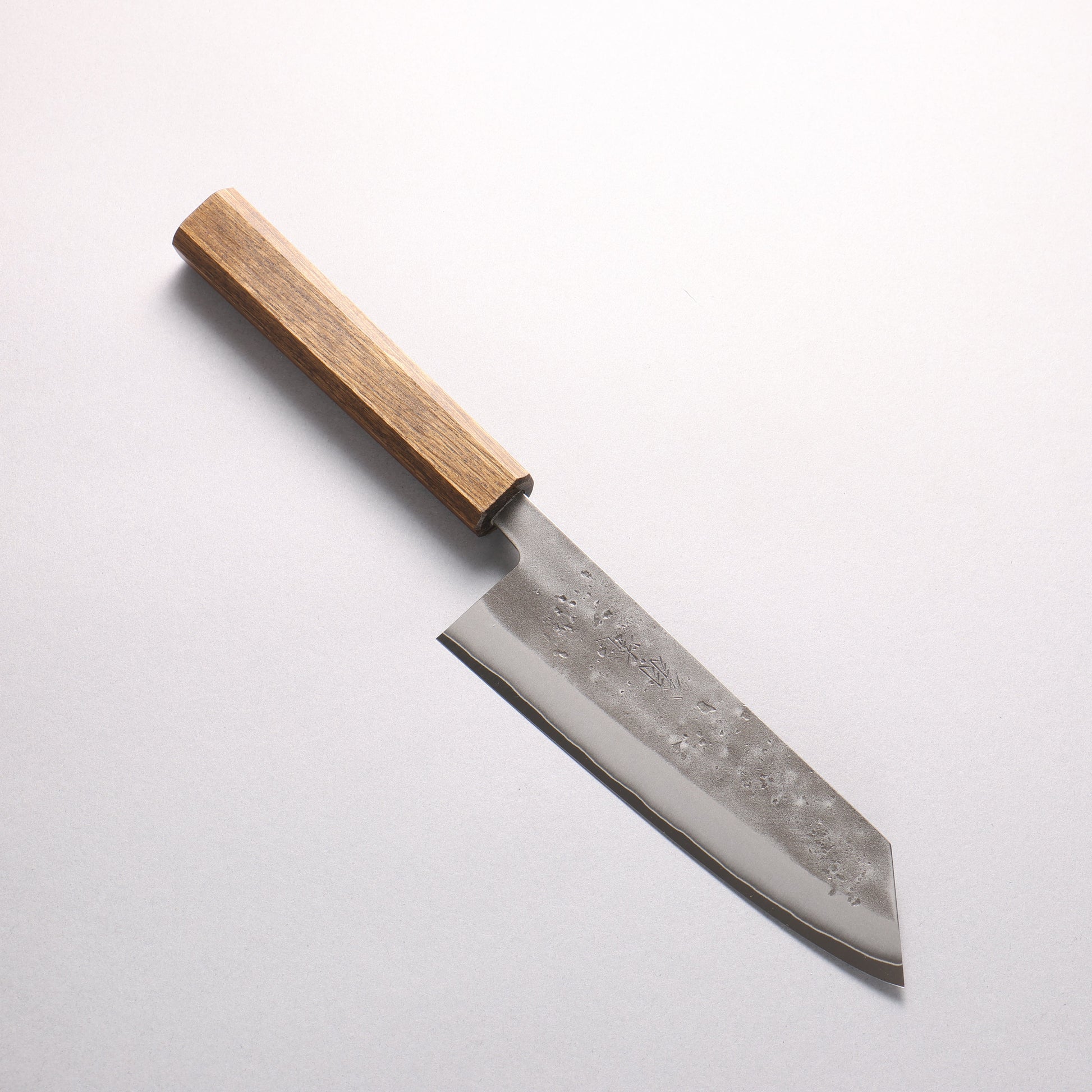 翁流 SLD鋼 梨地 文化包丁 170mm 樫　（煙黒）柄