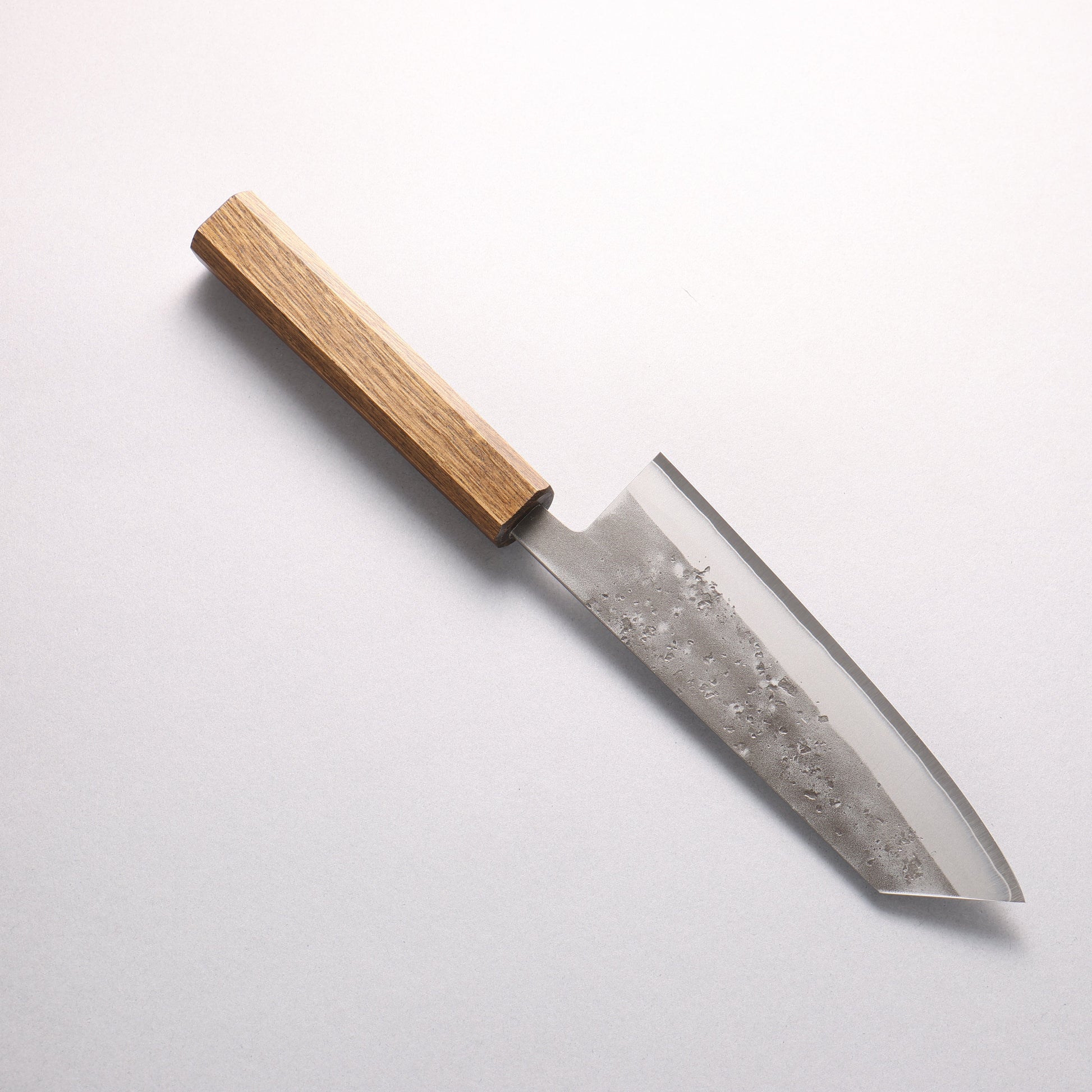 翁流 SLD鋼 梨地 文化包丁 170mm 樫　（煙黒）柄