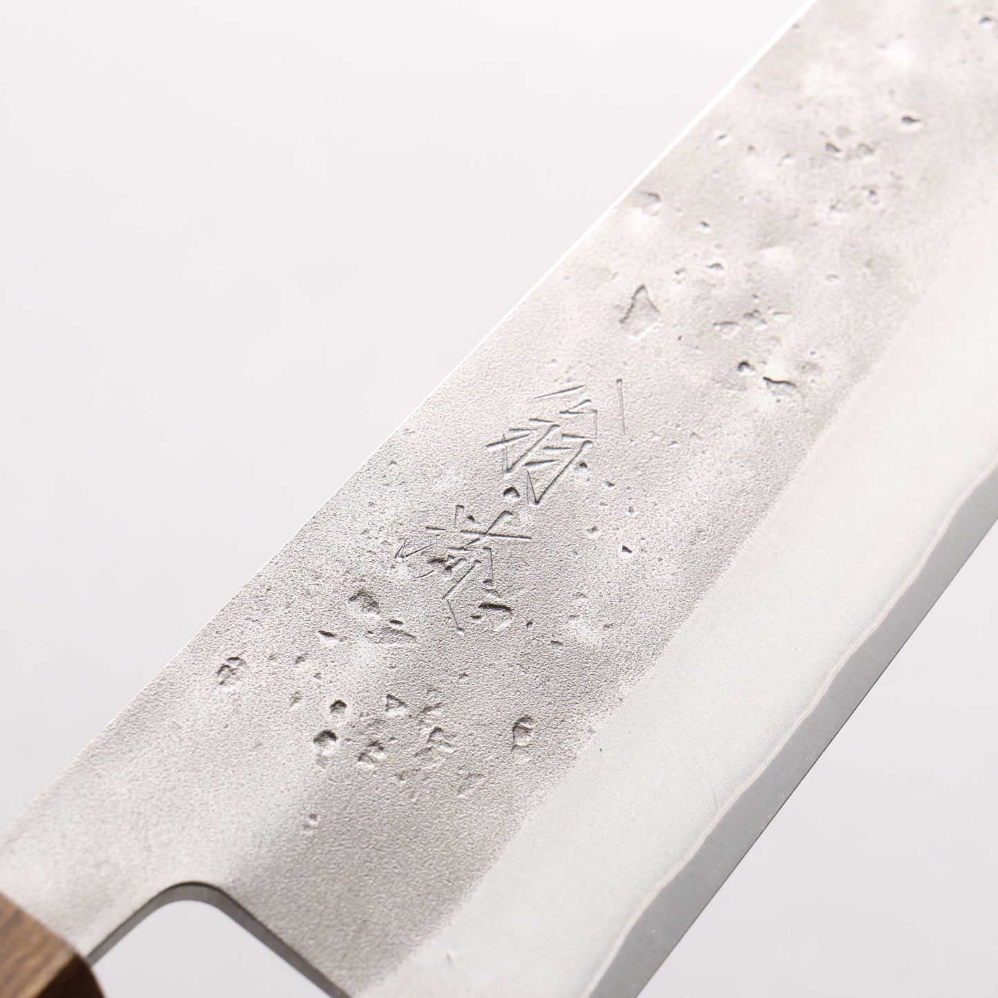 翁流 SLD鋼 梨地 文化包丁 170mm 樫　（煙黒）柄