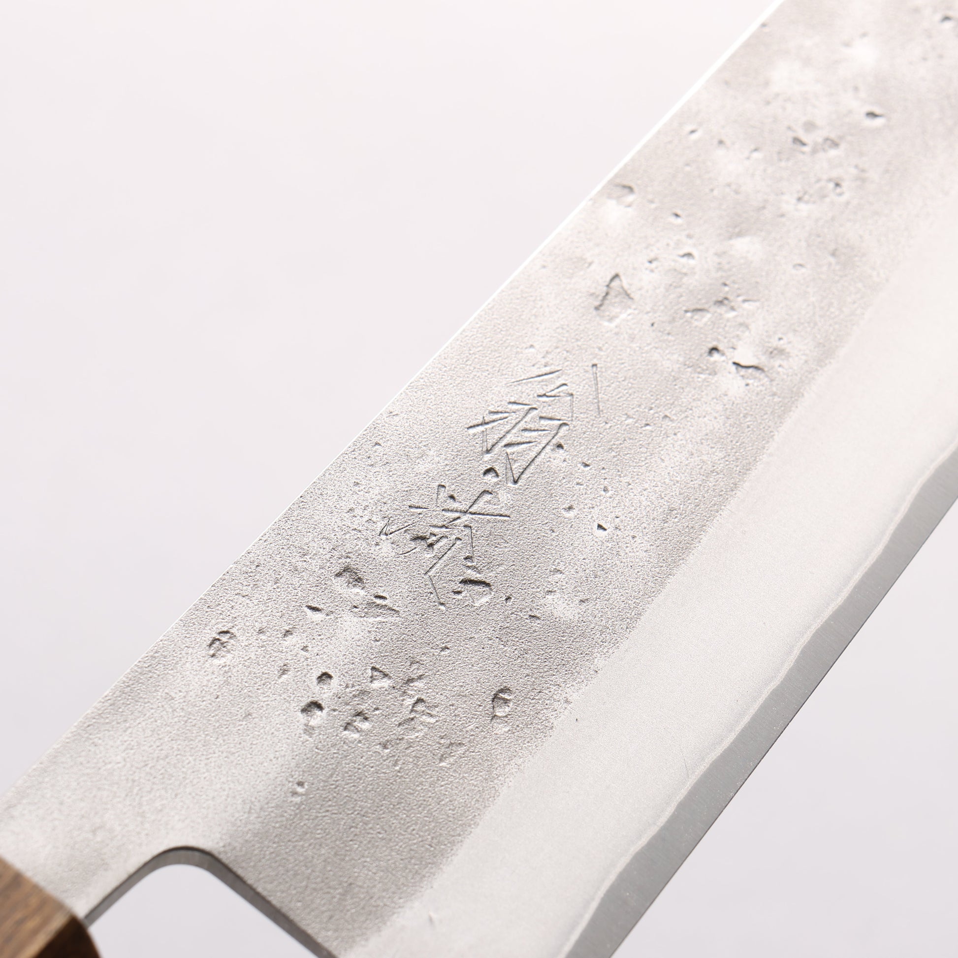 翁流 SLD鋼 梨地 文化包丁 170mm 樫　（煙黒）柄
