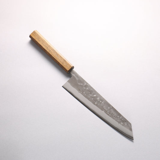 翁流 SLD鋼 梨地 切付牛刀包丁 200mm 樫 （煙黒）柄 - 清助刃物